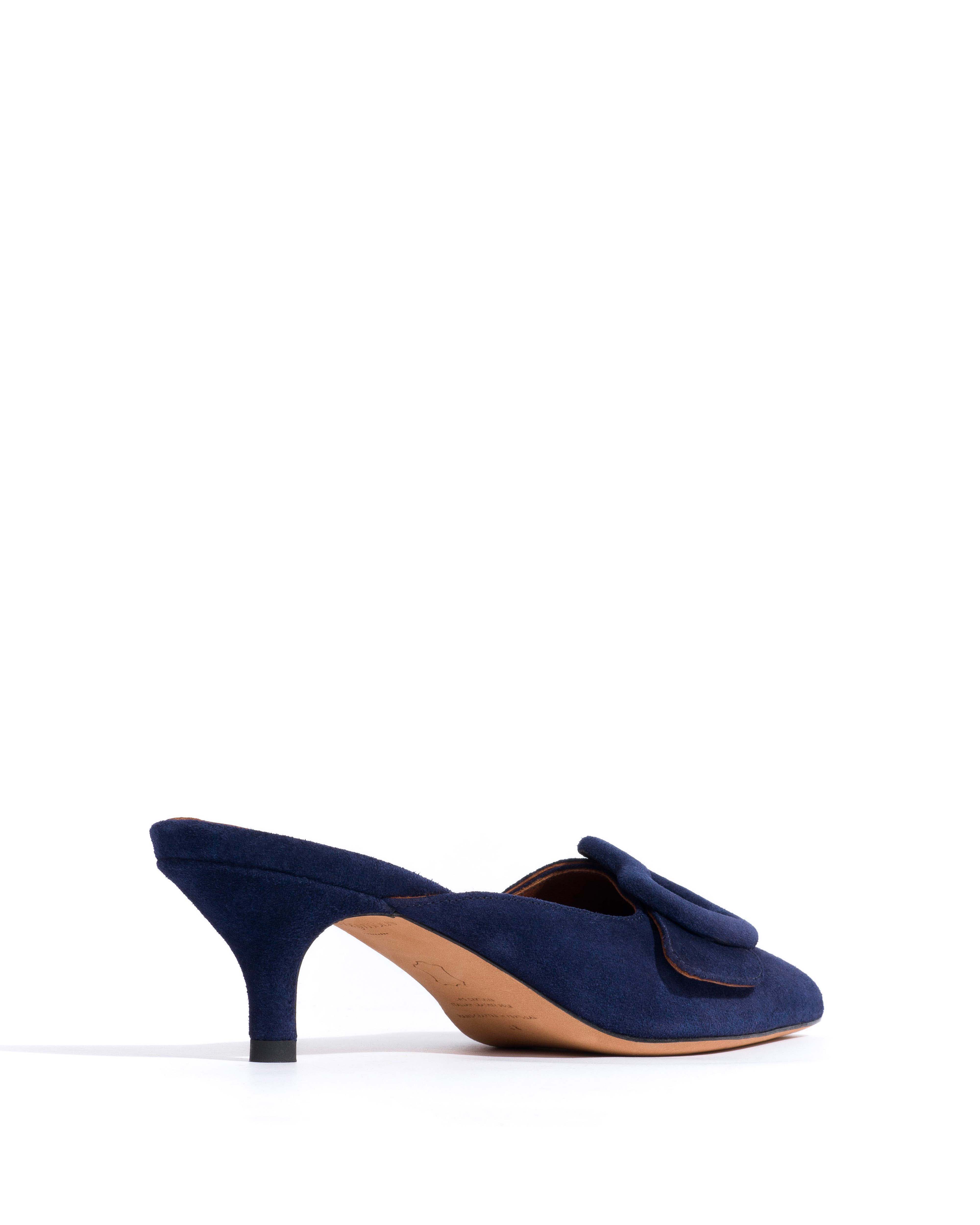Shila 50 kitten Calf suede Ink blue - Image 3