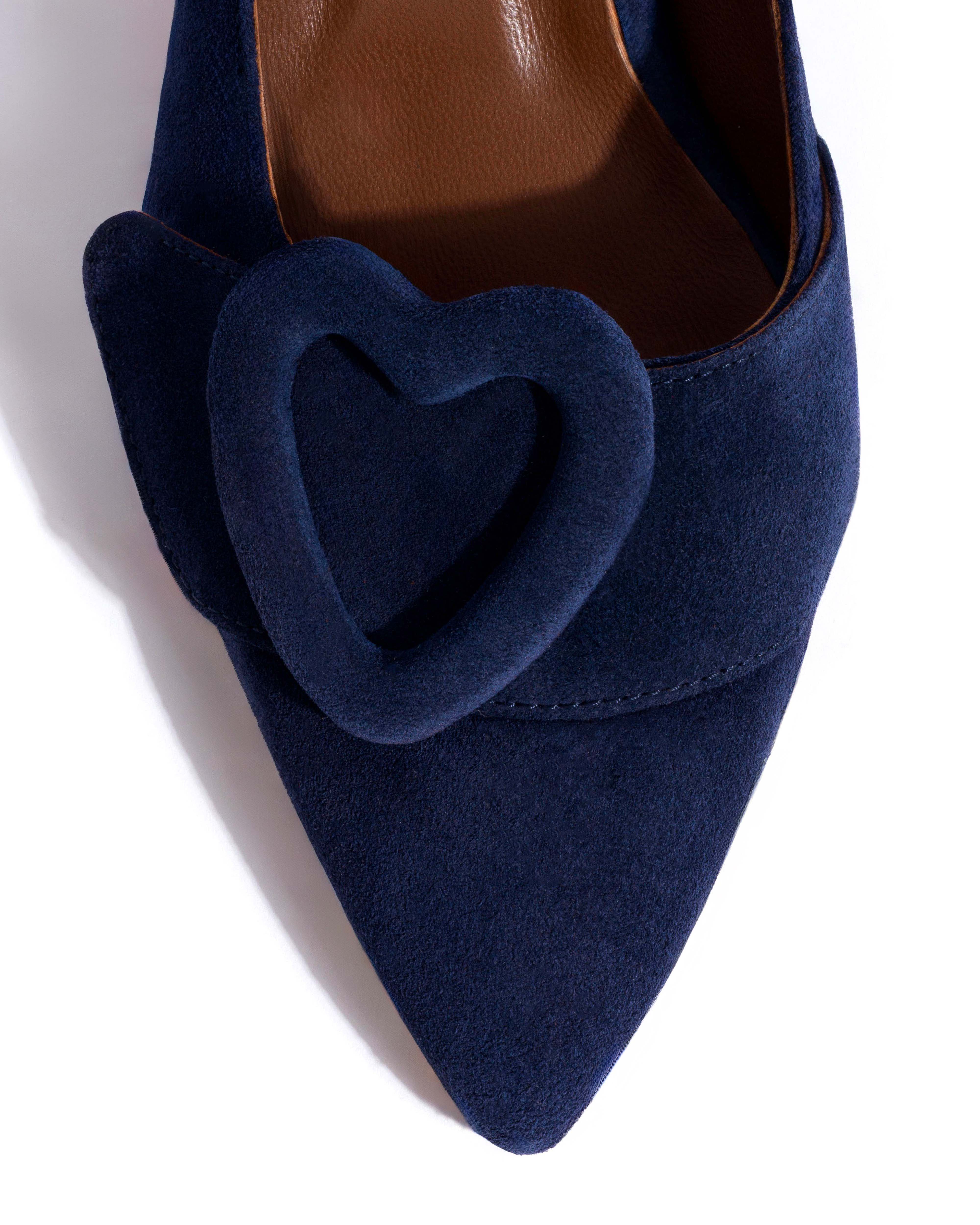 Shila 50 kitten Calf suede Ink blue - Image 5