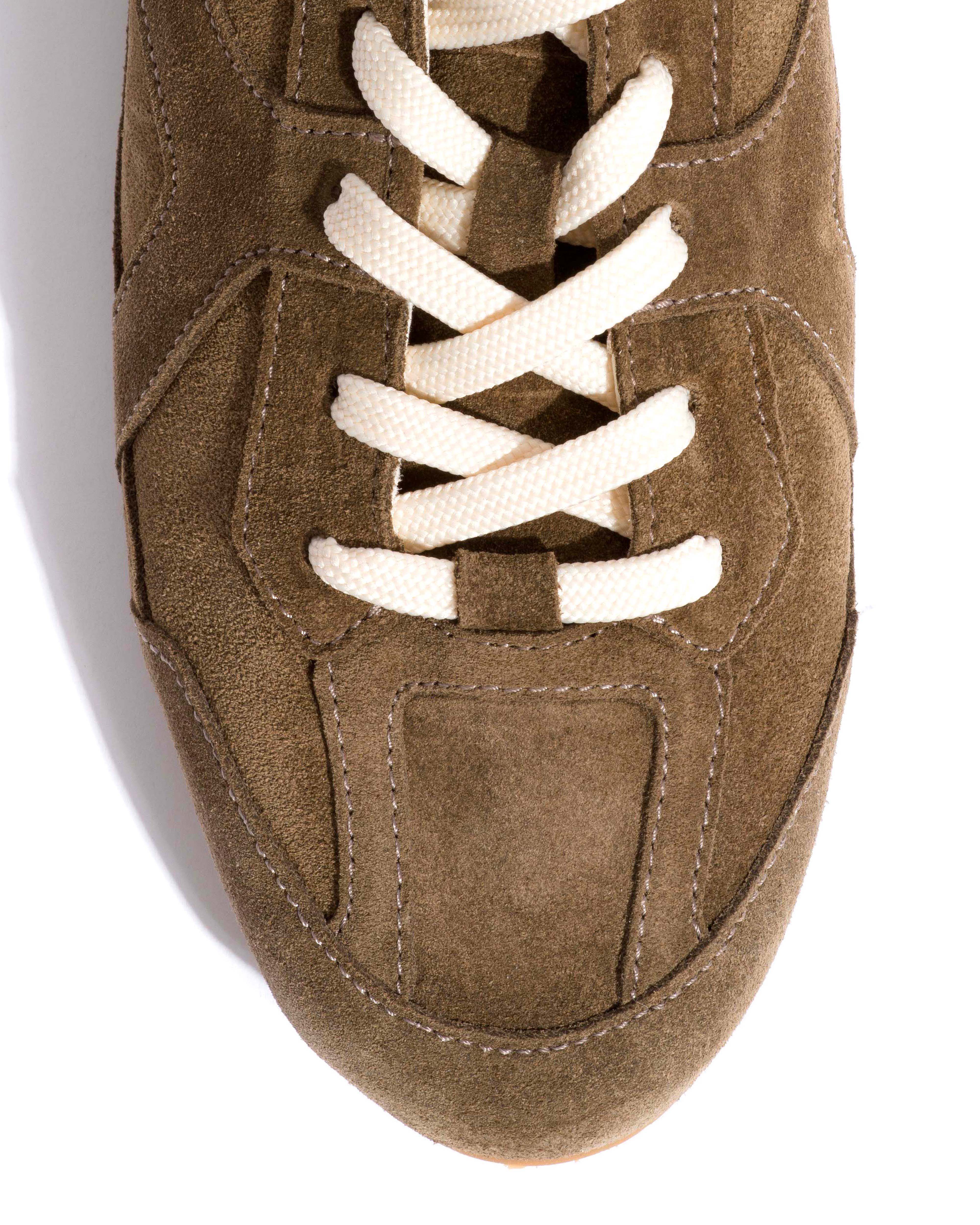 Sneakerina Calf suede Dried olive - Image 5