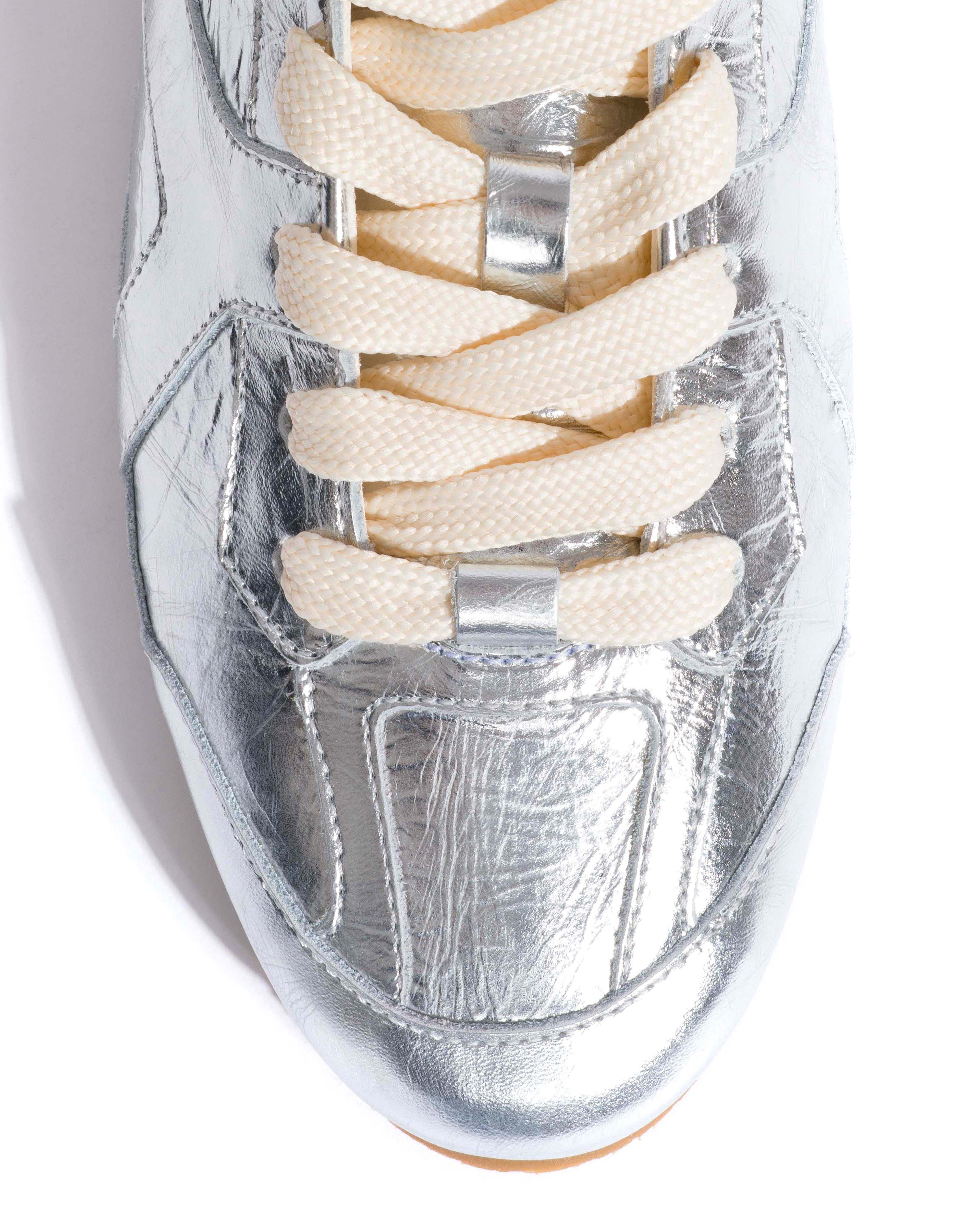 Sneakerina Crinkled metallic lamb Silver - Image 5