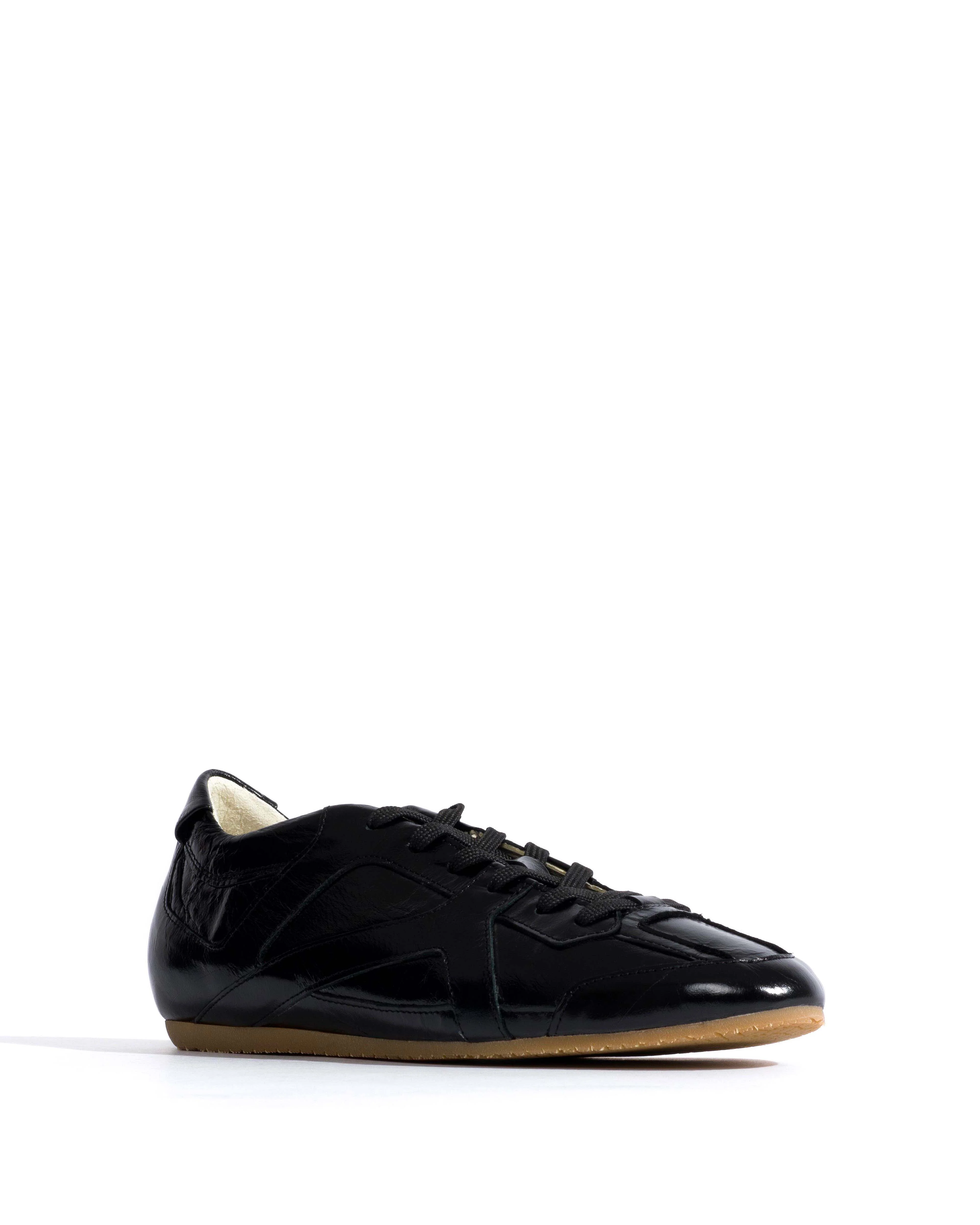 Sneakerina Crinkled polished goat Black - Image 2