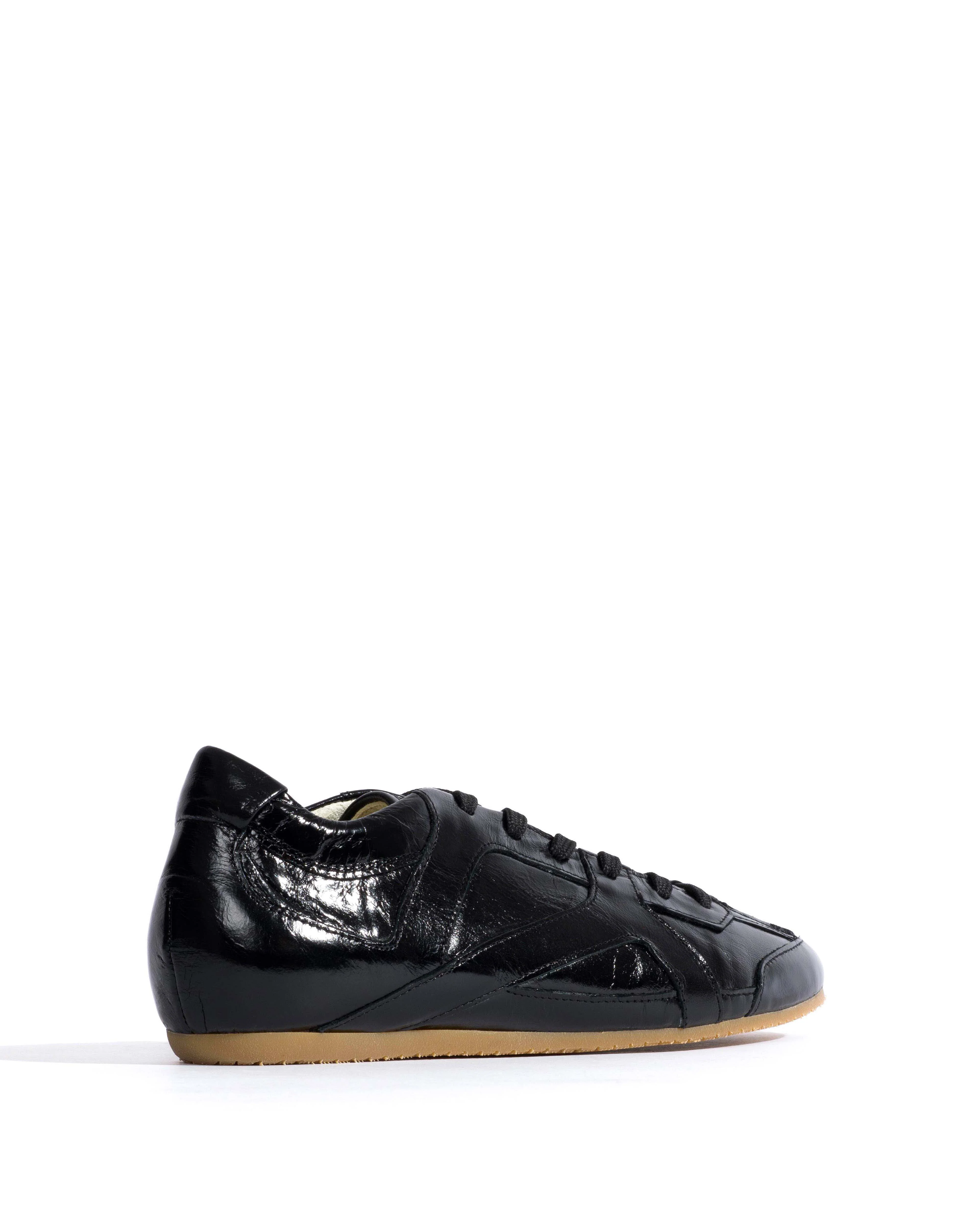 Sneakerina Crinkled polished goat Black - Image 3
