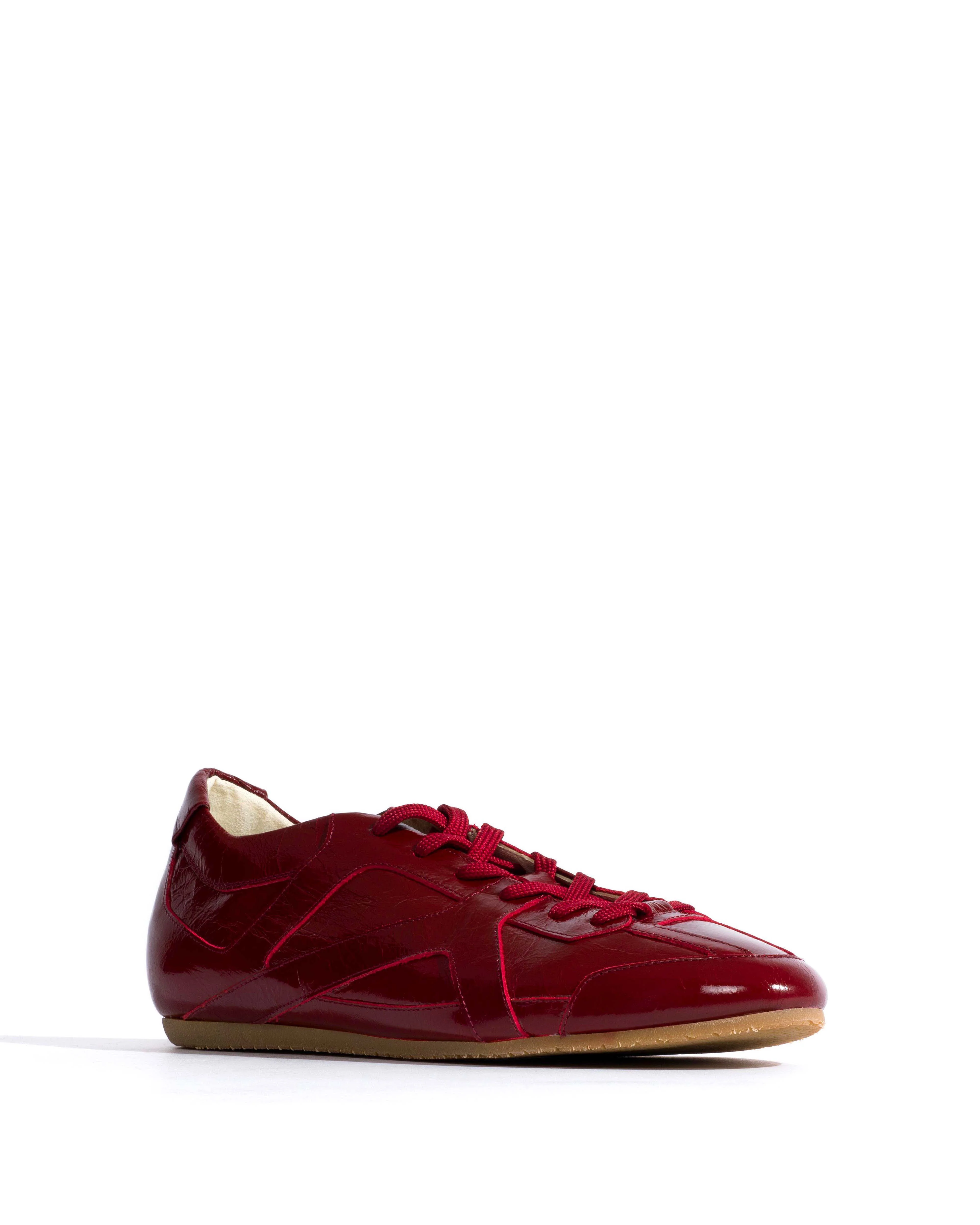 Sneakerina Crinkled polished goat Pomegranate - Image 2