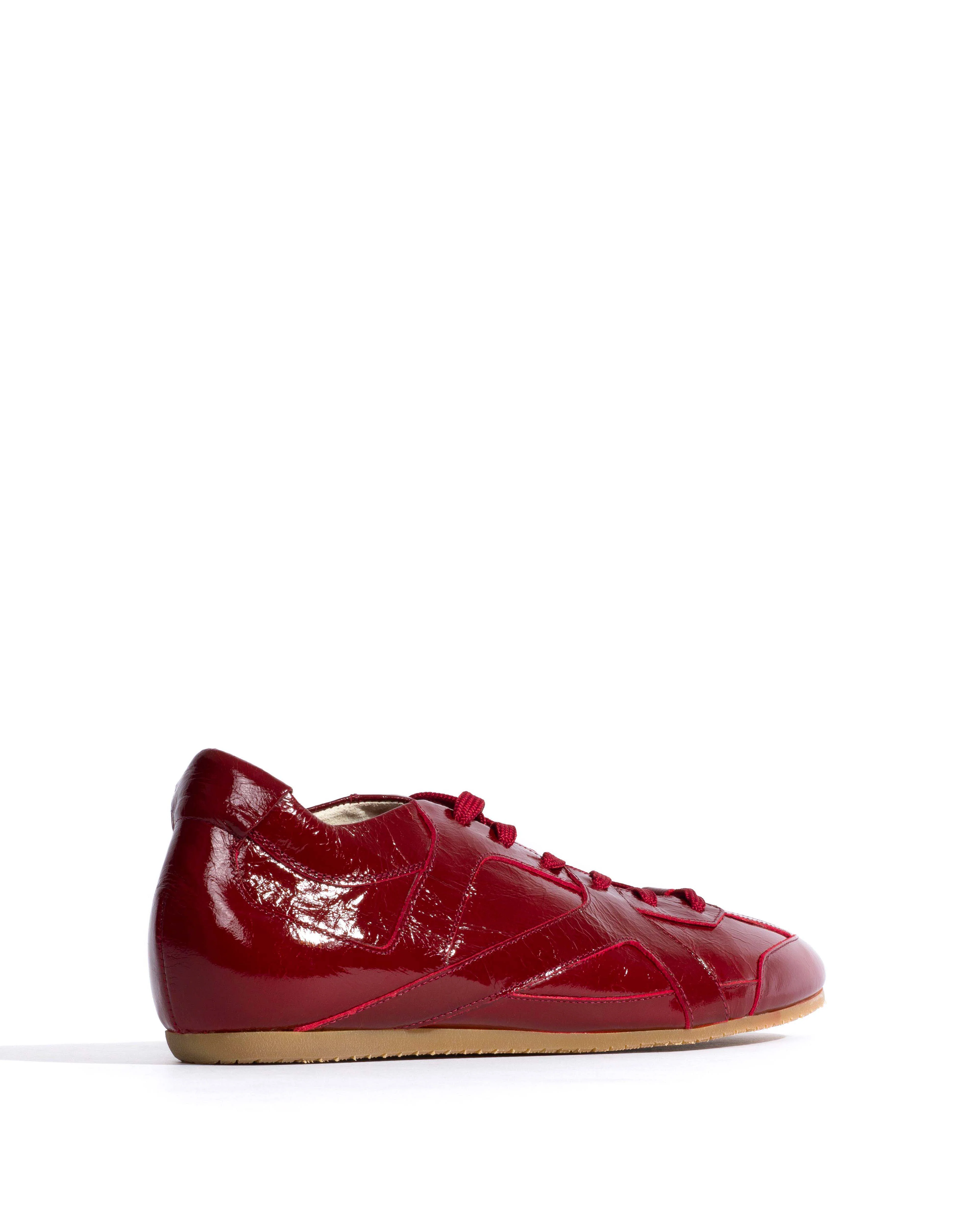 Sneakerina Crinkled polished goat Pomegranate - Image 3