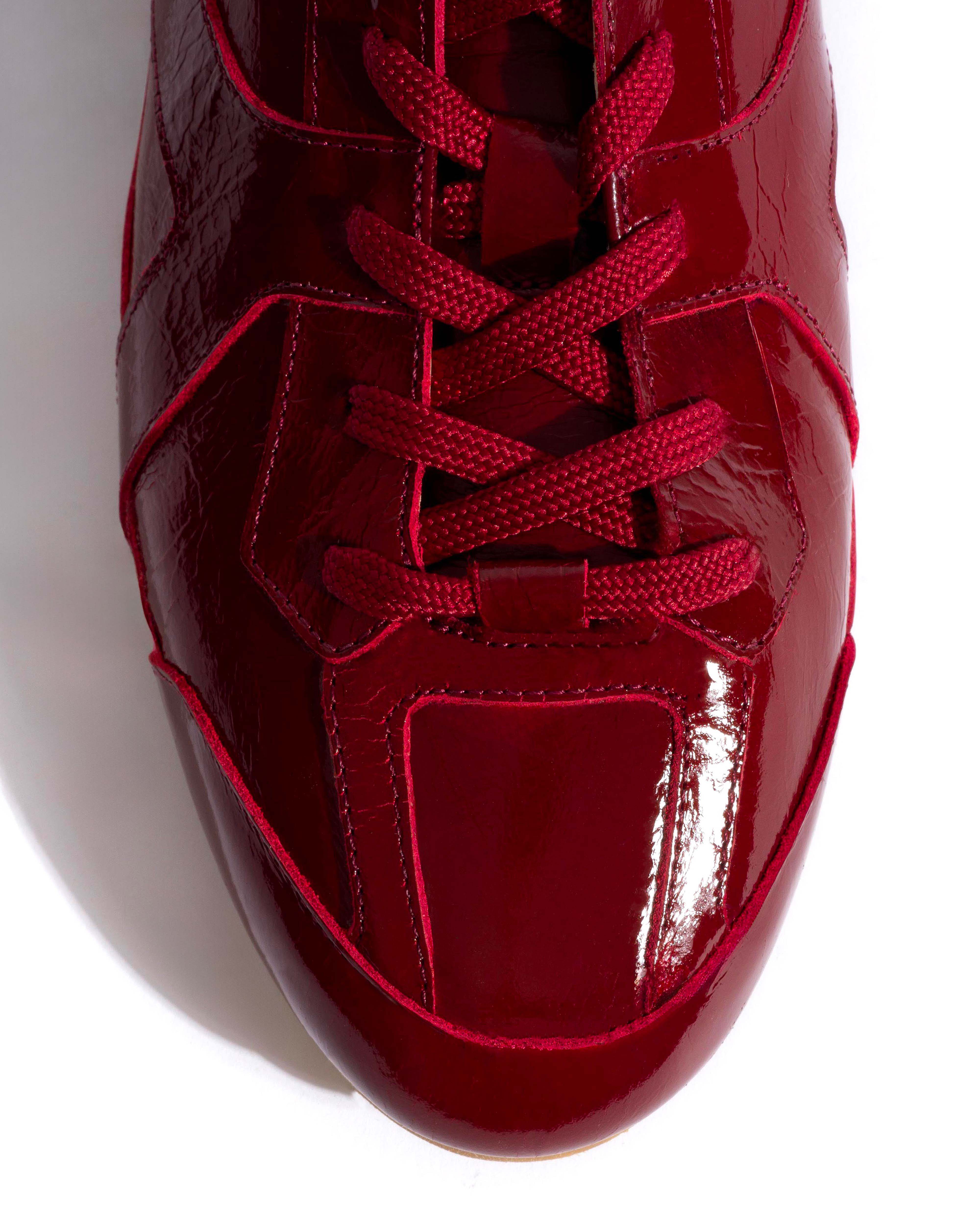 Sneakerina Crinkled polished goat Pomegranate - Image 5