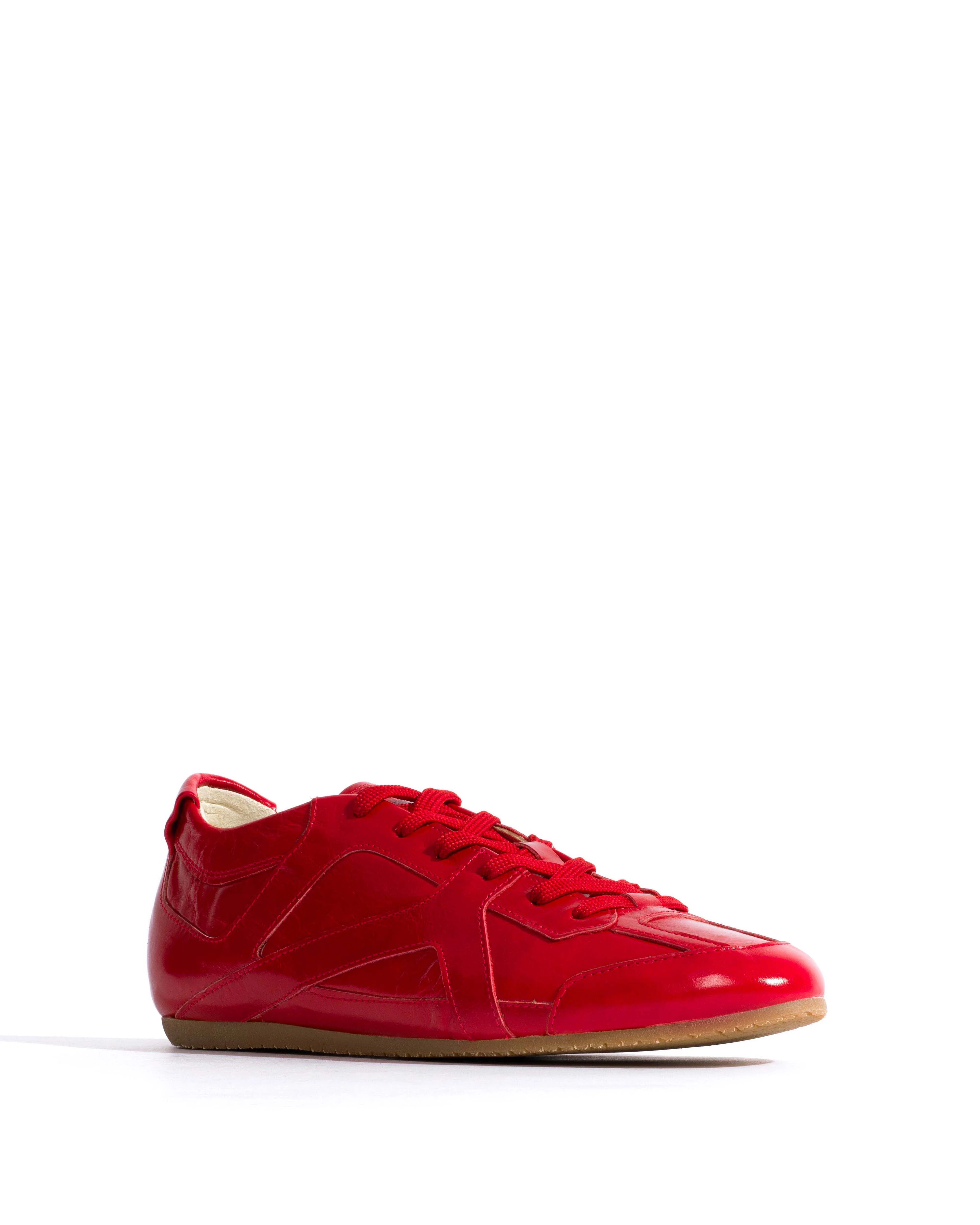 Sneakerina Crinkled polished goat Scarlet - Image 2