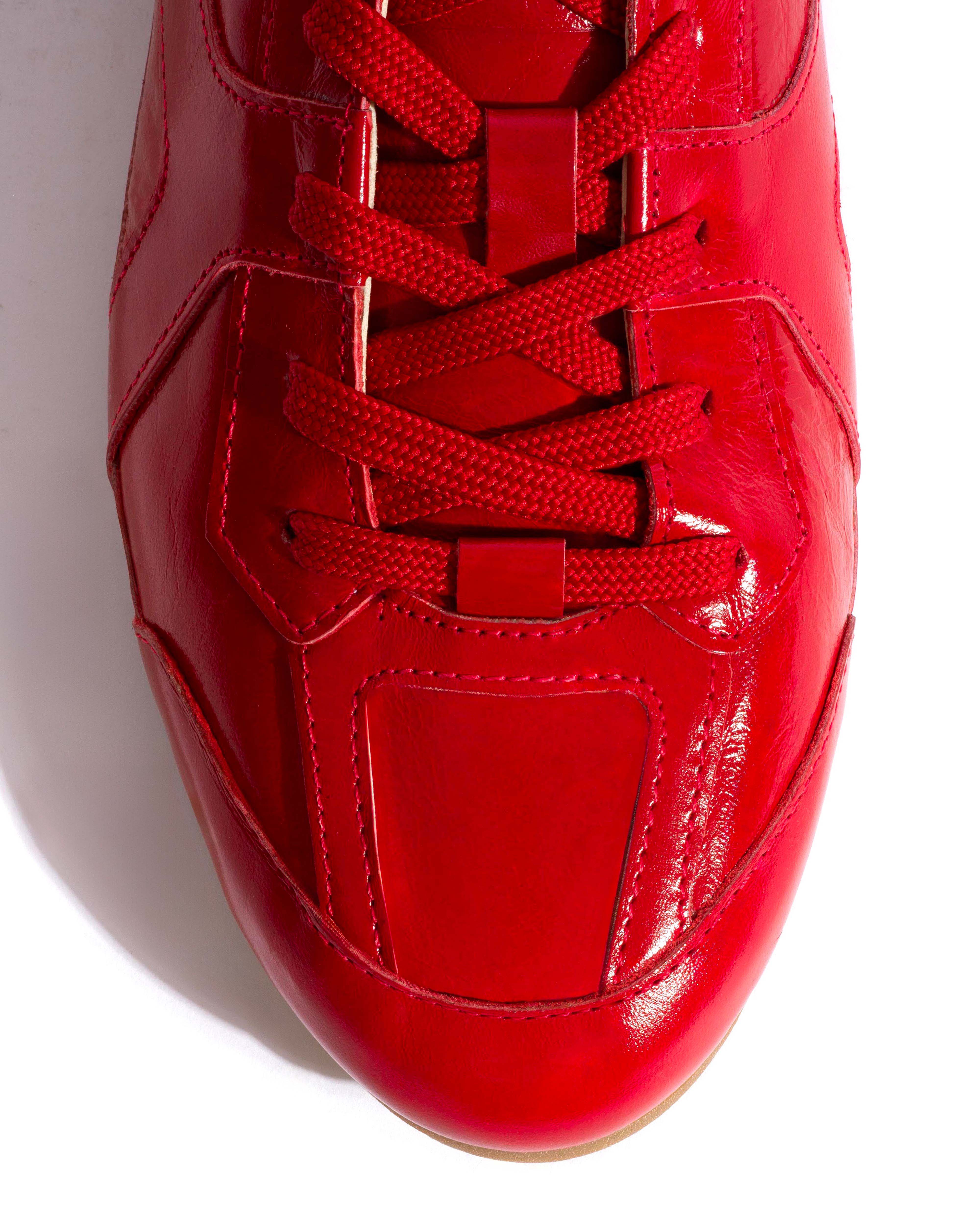 Sneakerina Crinkled polished goat Scarlet - Image 5