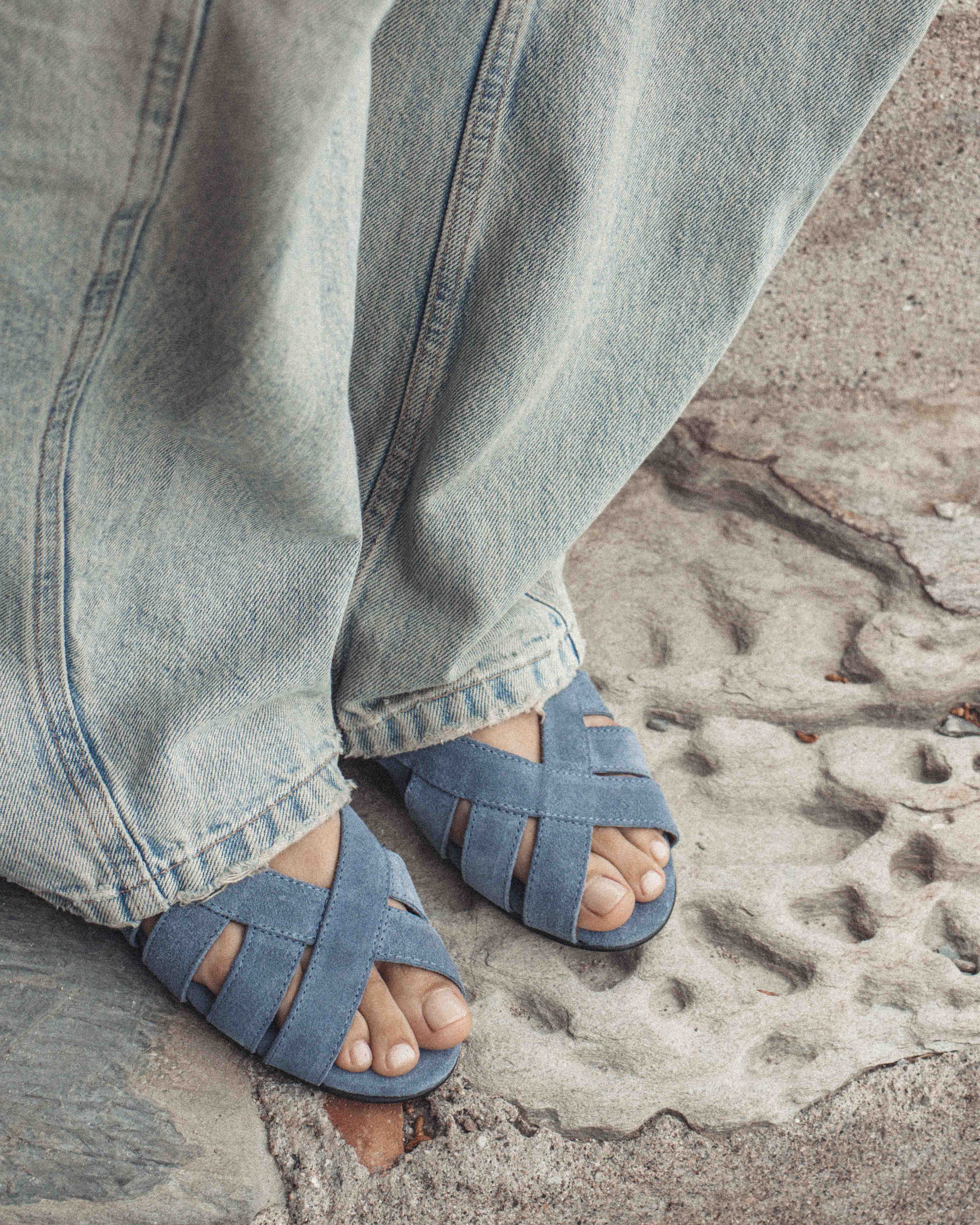 Sophie 20 Calf suede Denim blue - Image 3