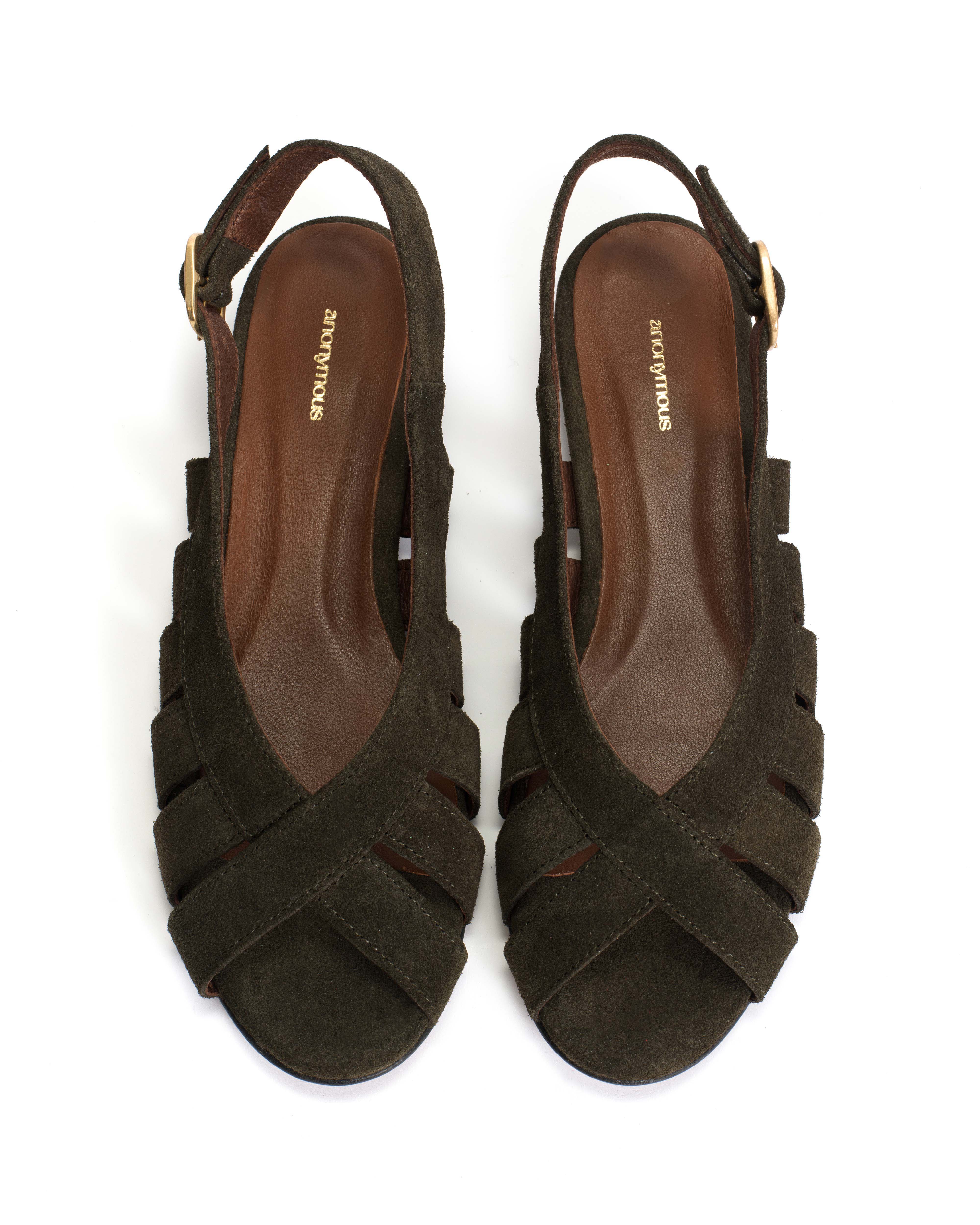 Sophie 20 Calf suede Moss green - Image 3