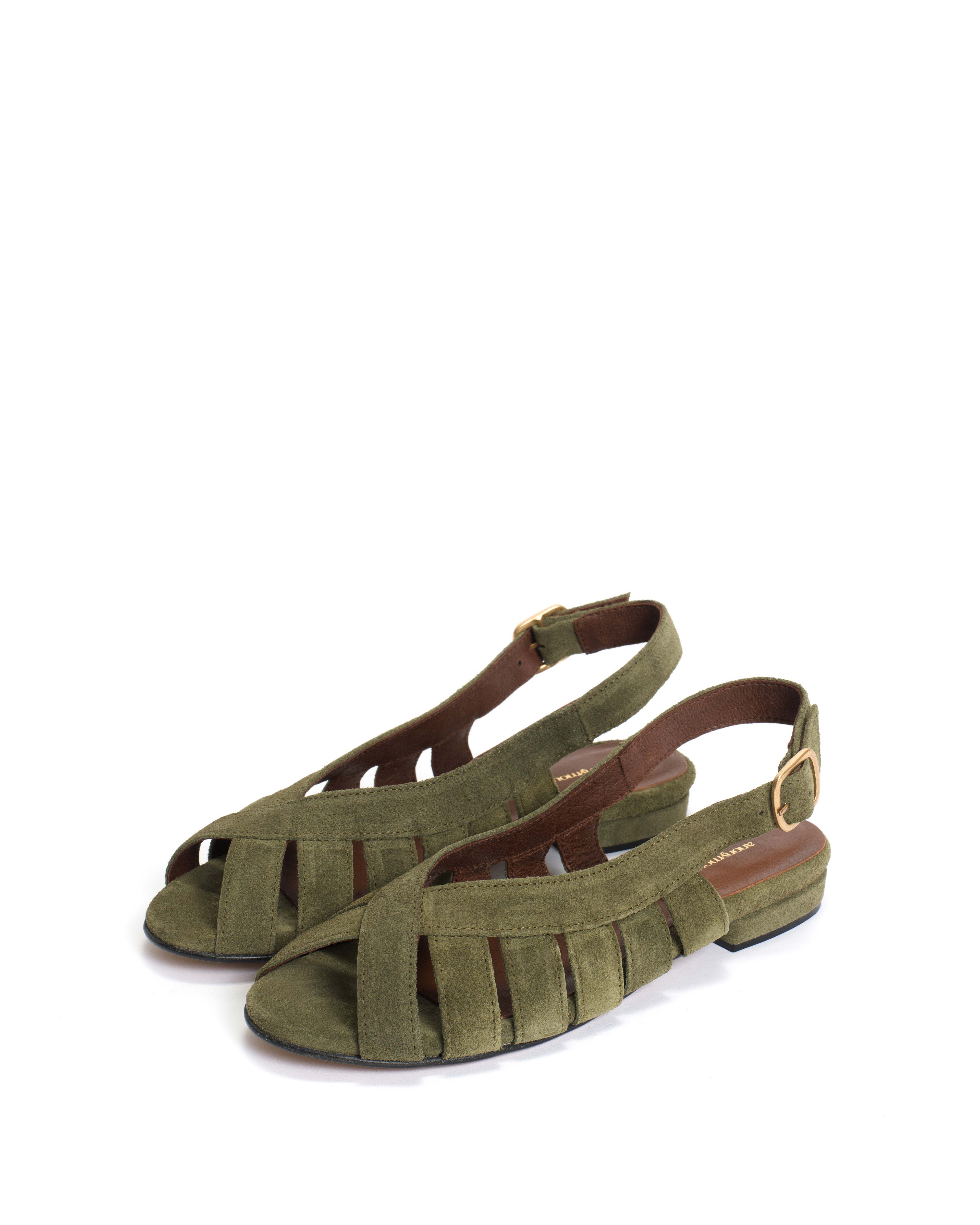 Sophie 20 Calf suede Olive green - Image 2