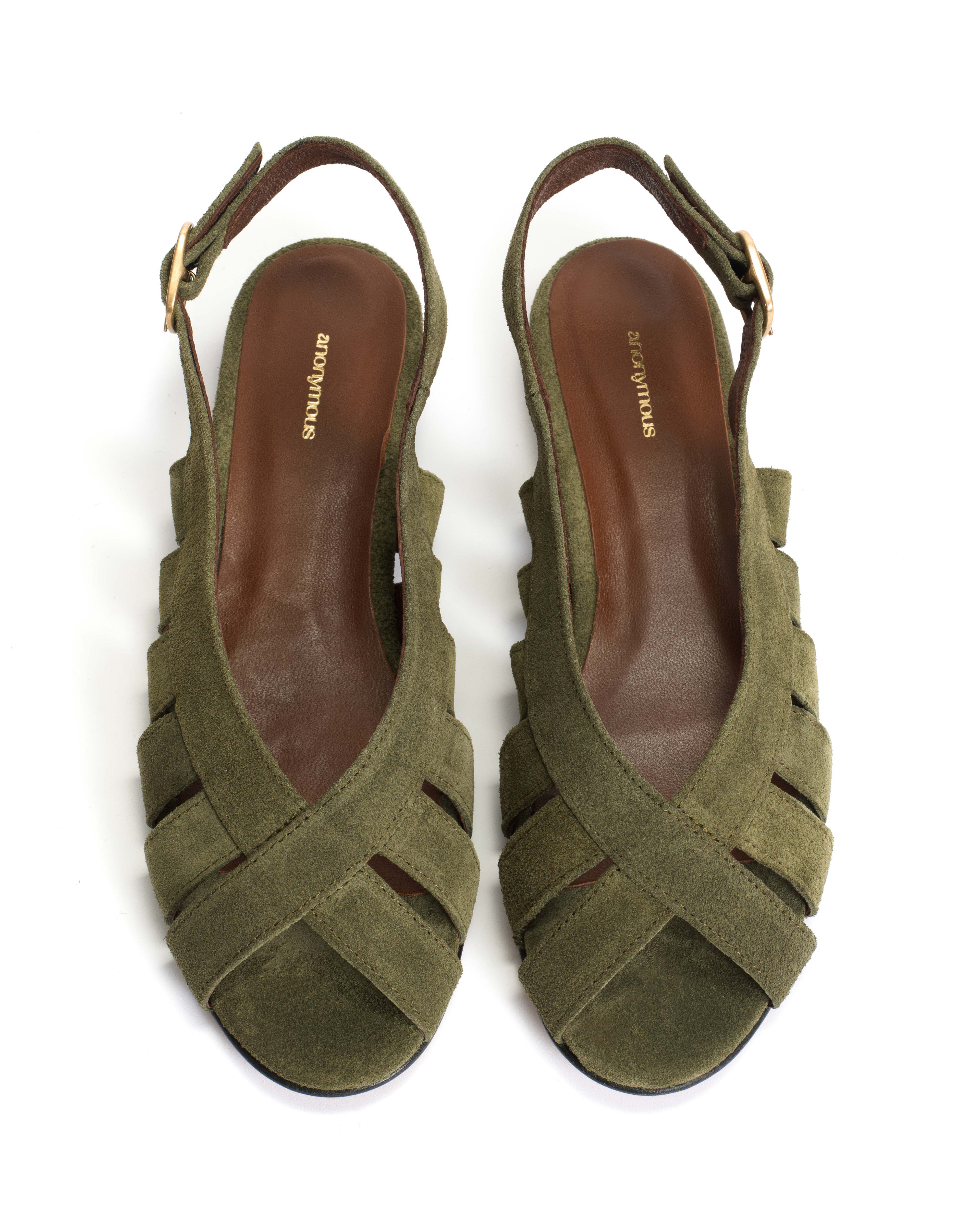 Sophie 20 Calf suede Olive green - Image 3