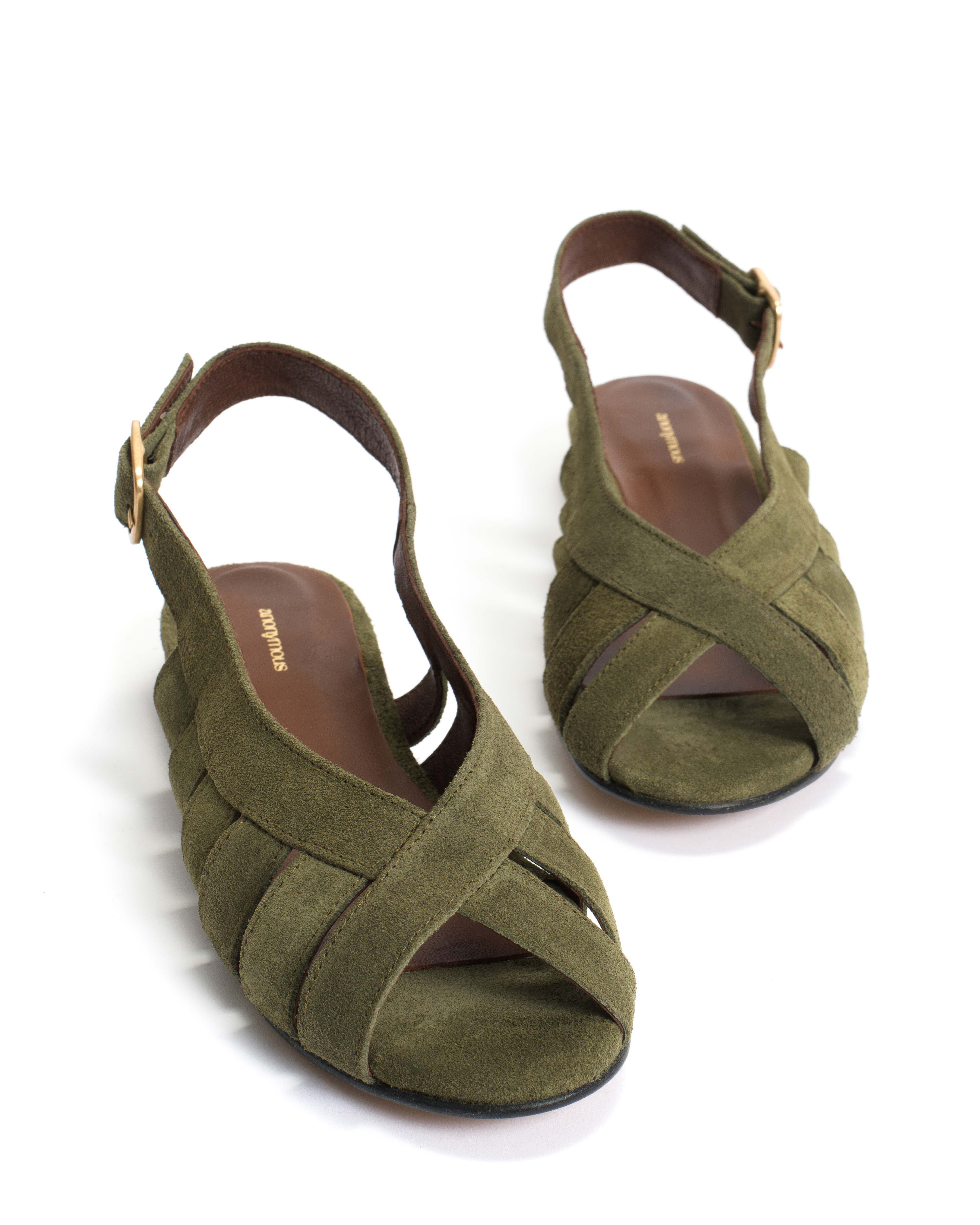 Sophie 20 Calf suede Olive green - Image 5