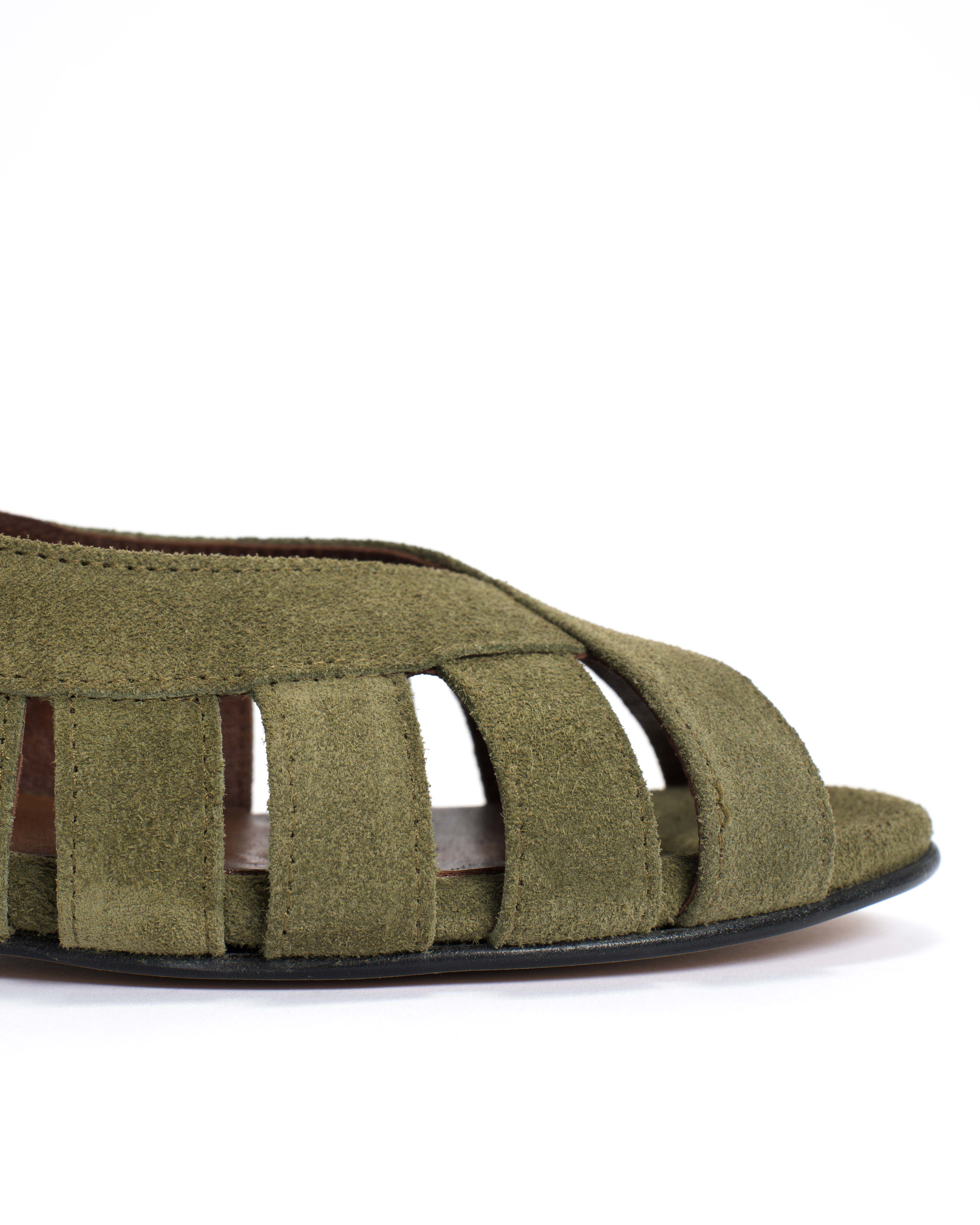 Sophie 20 Calf suede Olive green - Image 6