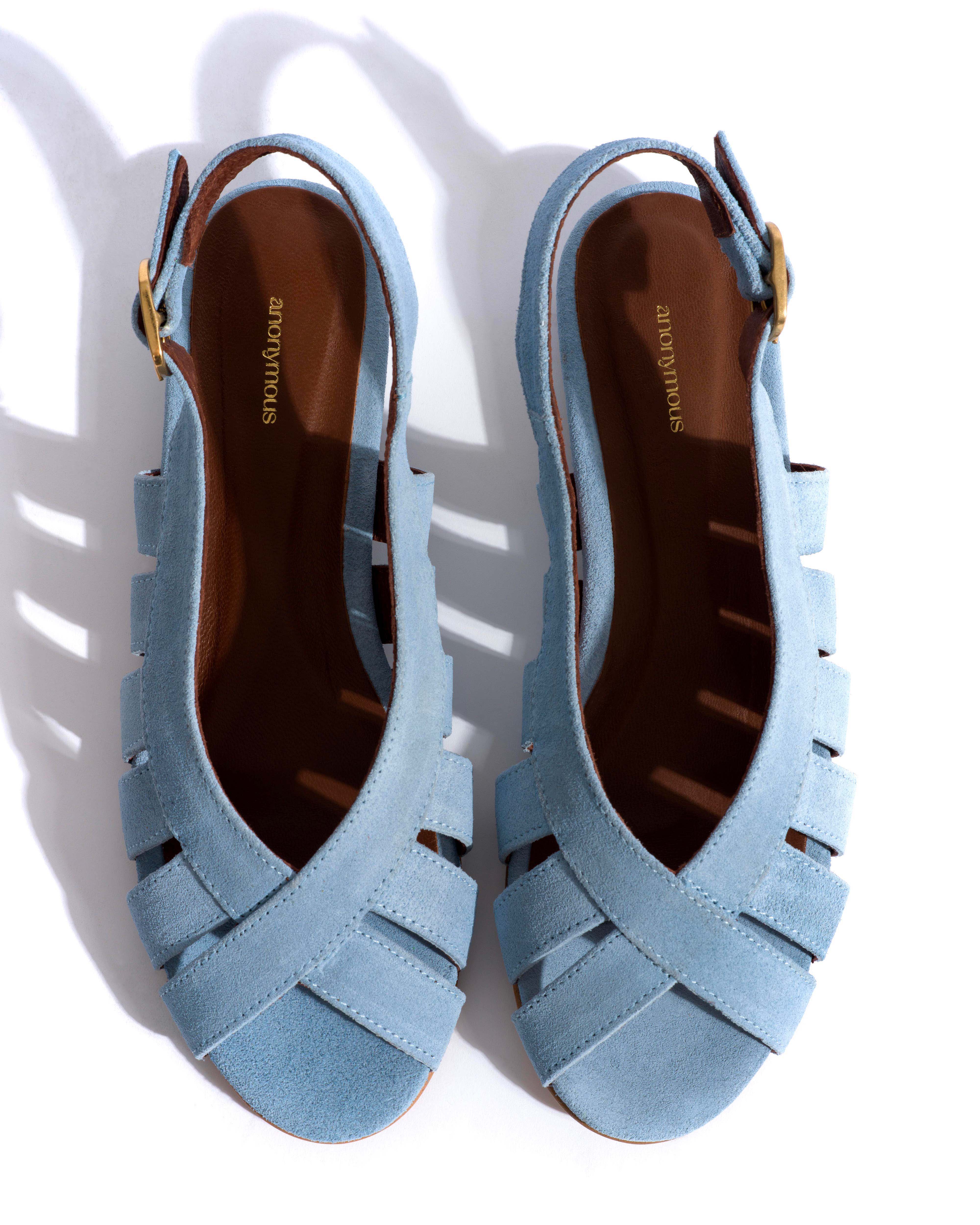 Sophie 20 Calf suede Porcelain blue - Image 4