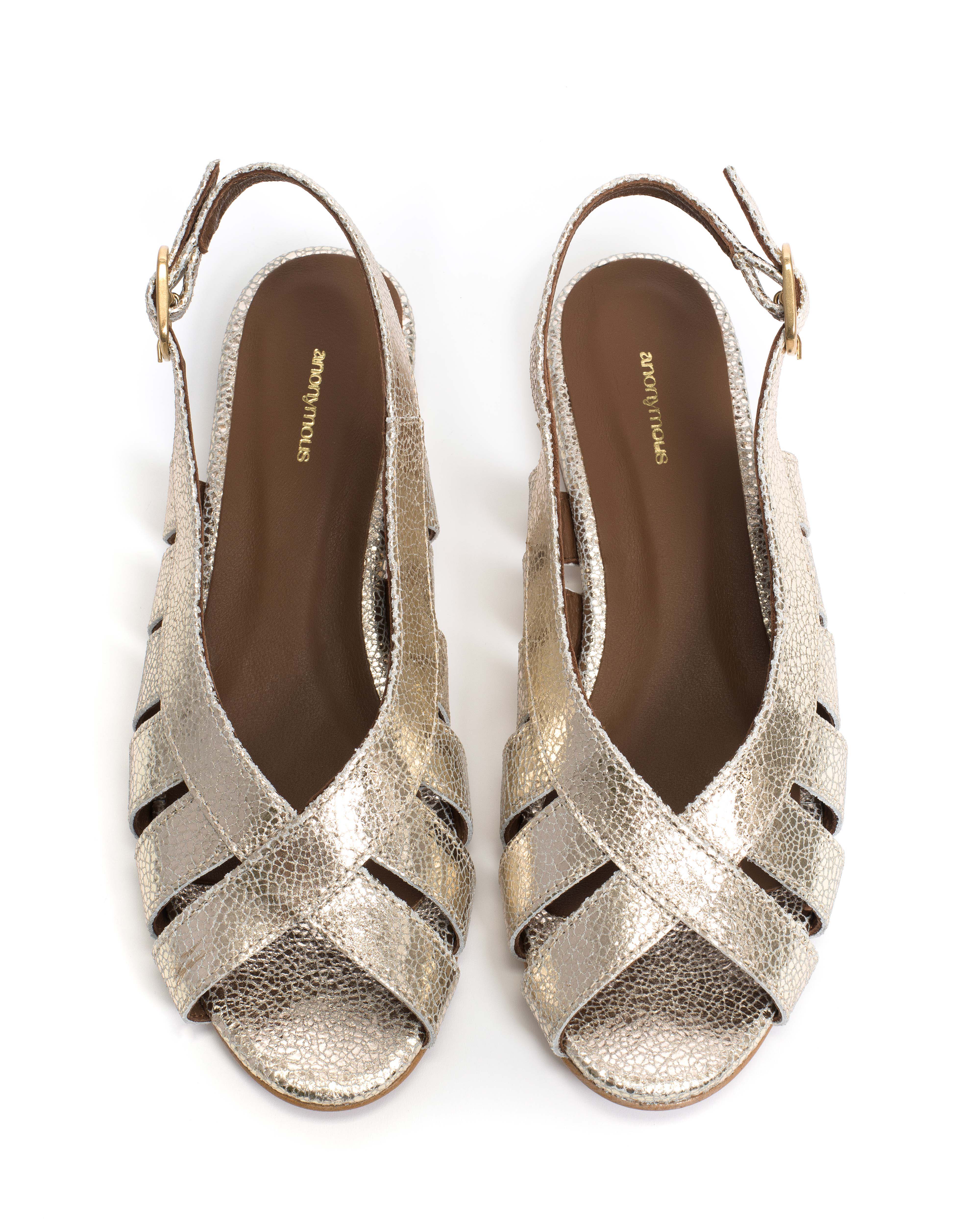 Sophie 20 Crackled metallic goat Champagne - Image 3
