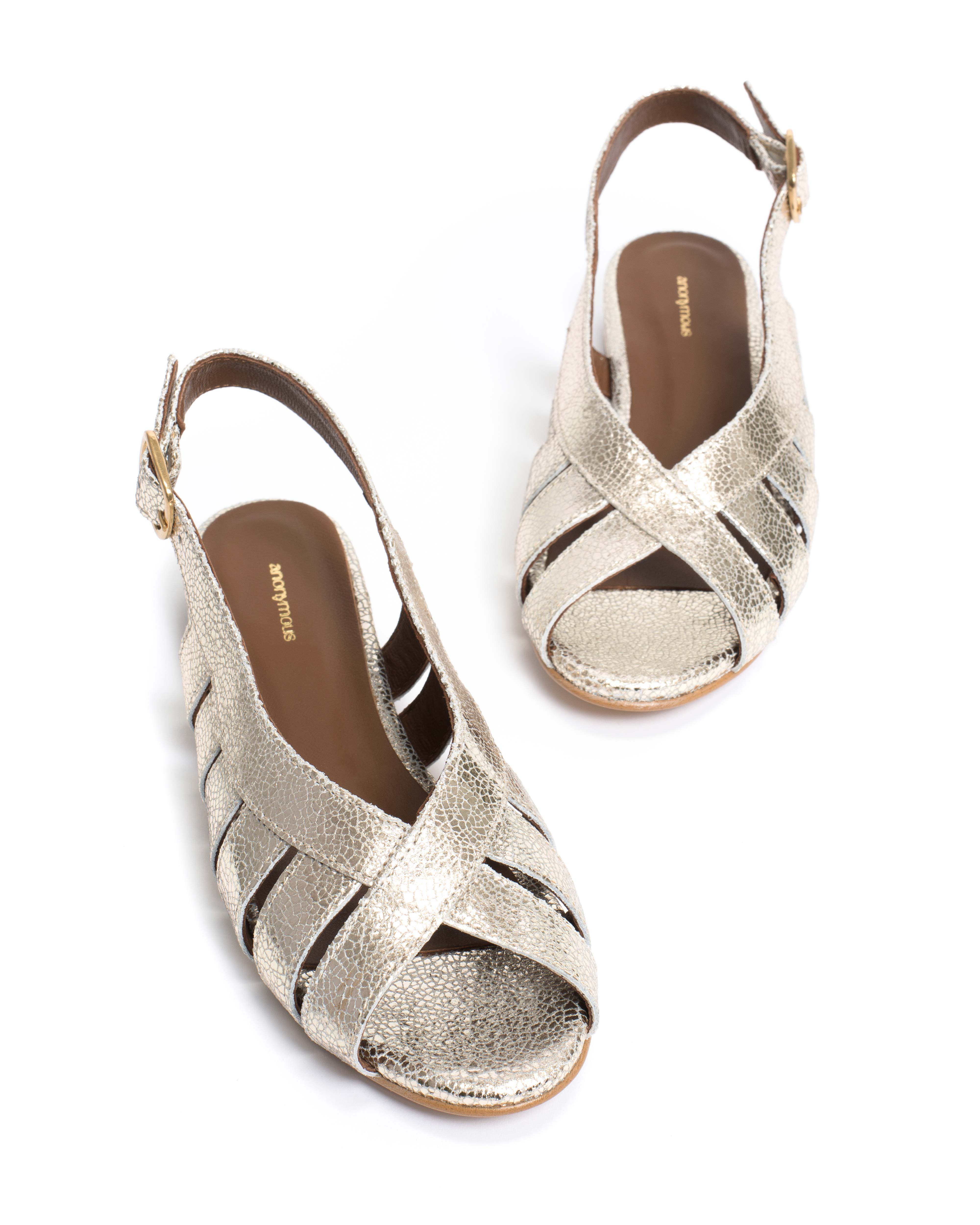 Sophie 20 Crackled metallic goat Champagne - Image 5