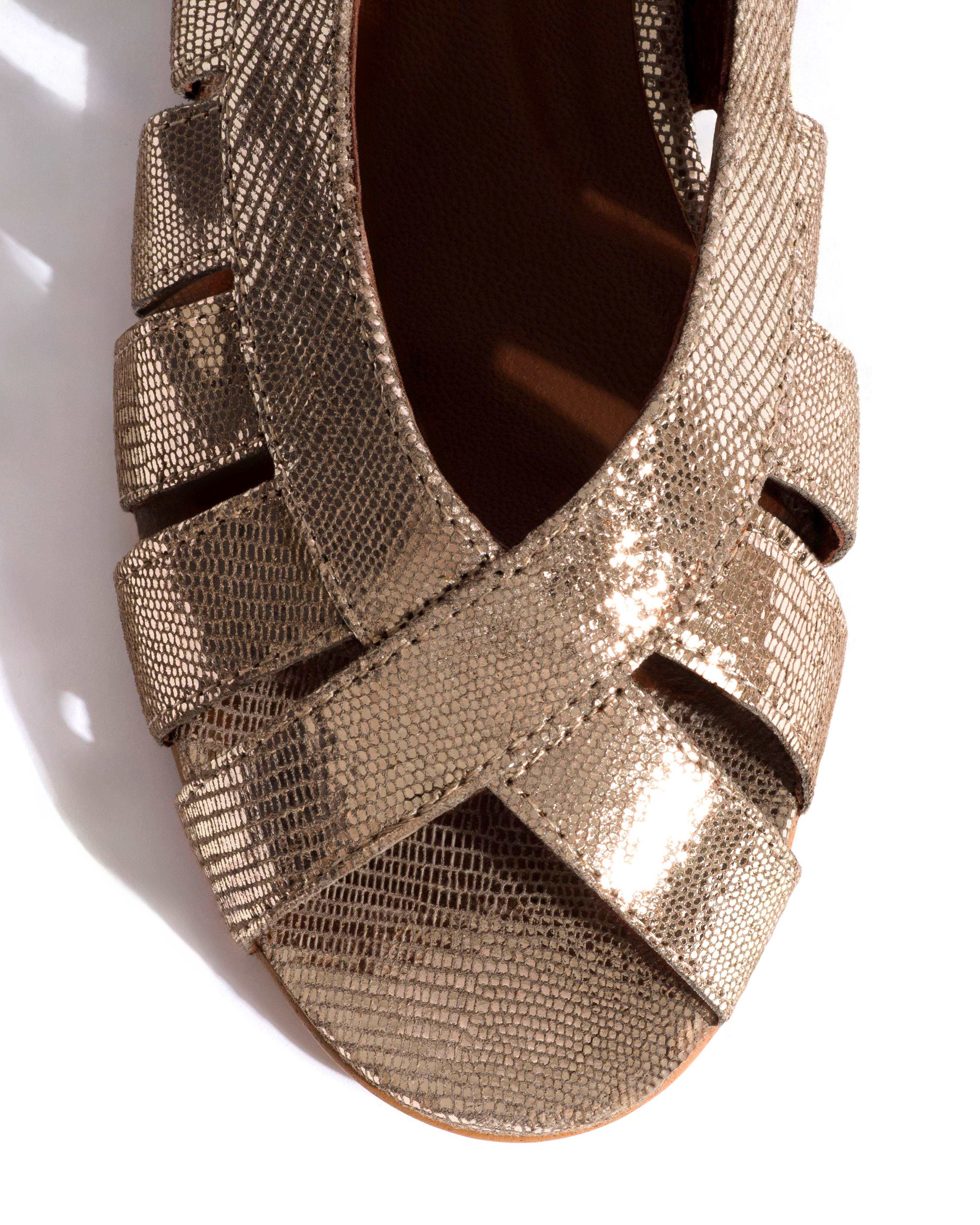 Sophie 20 Lizard metallic goat Vintage champagne - Image 5