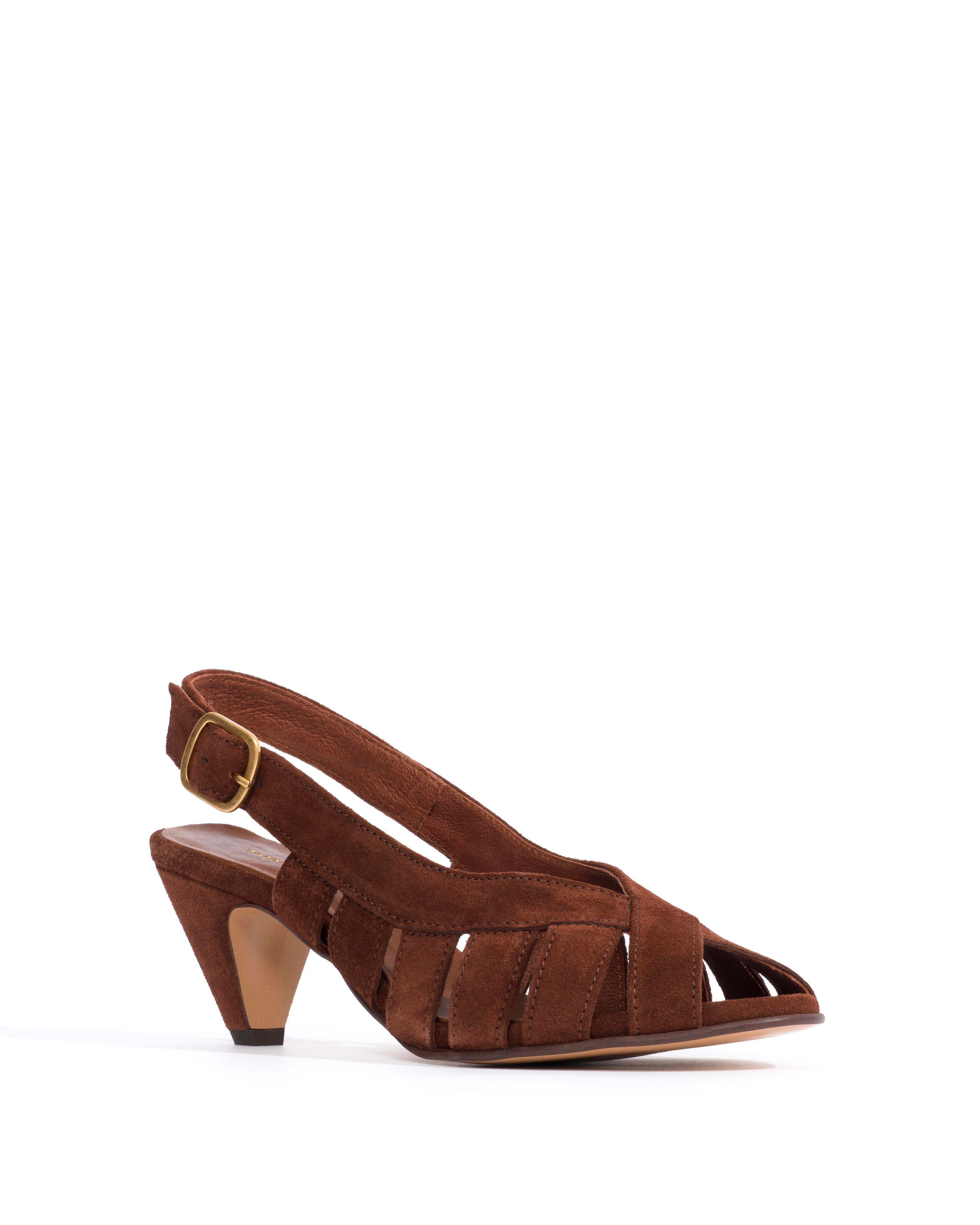 Sophie 50 stiletto Calf suede Chocolate - Image 2