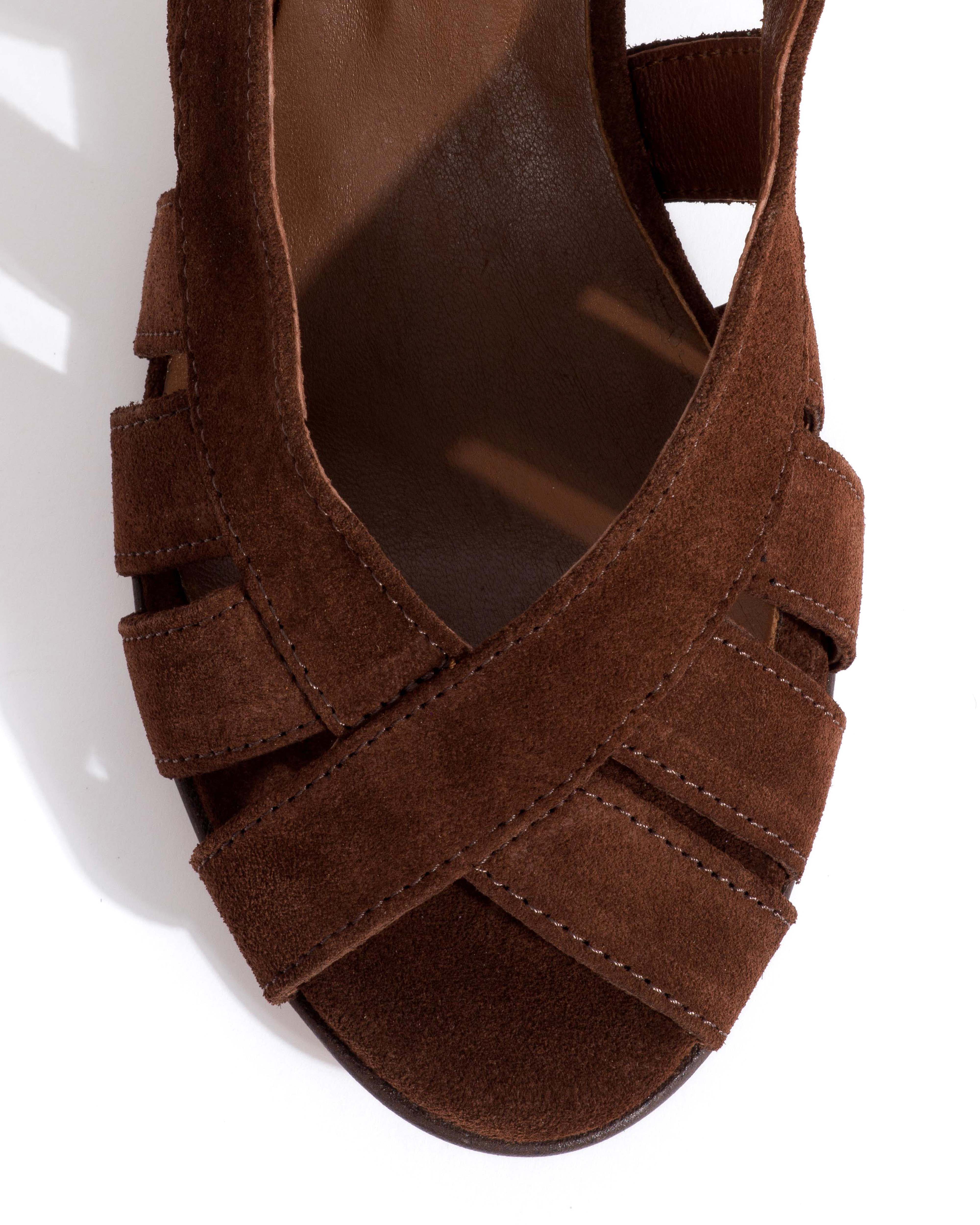 Sophie 50 stiletto Calf suede Chocolate - Image 5