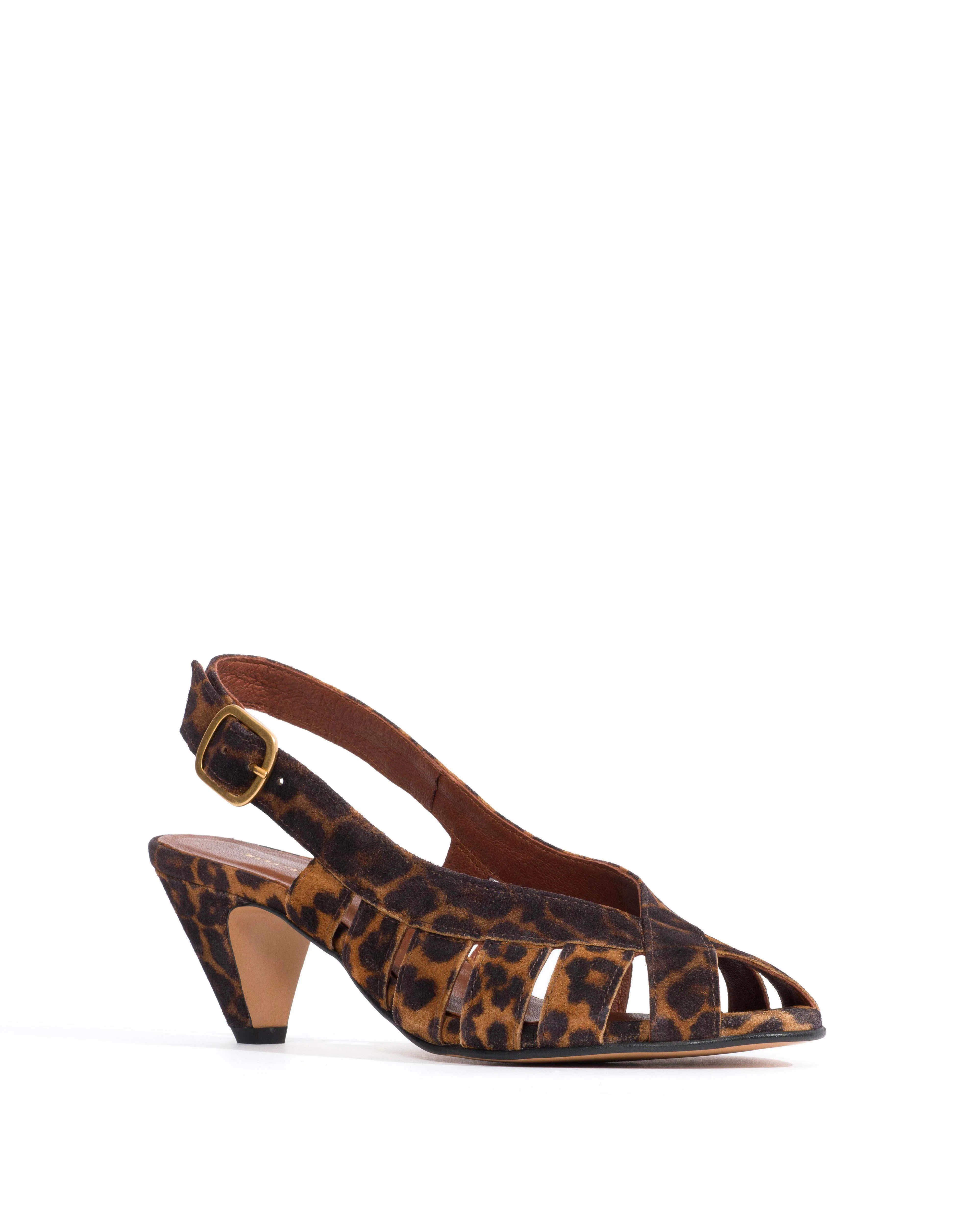 Sophie 50 stiletto Calf suede print Leopard - Image 2