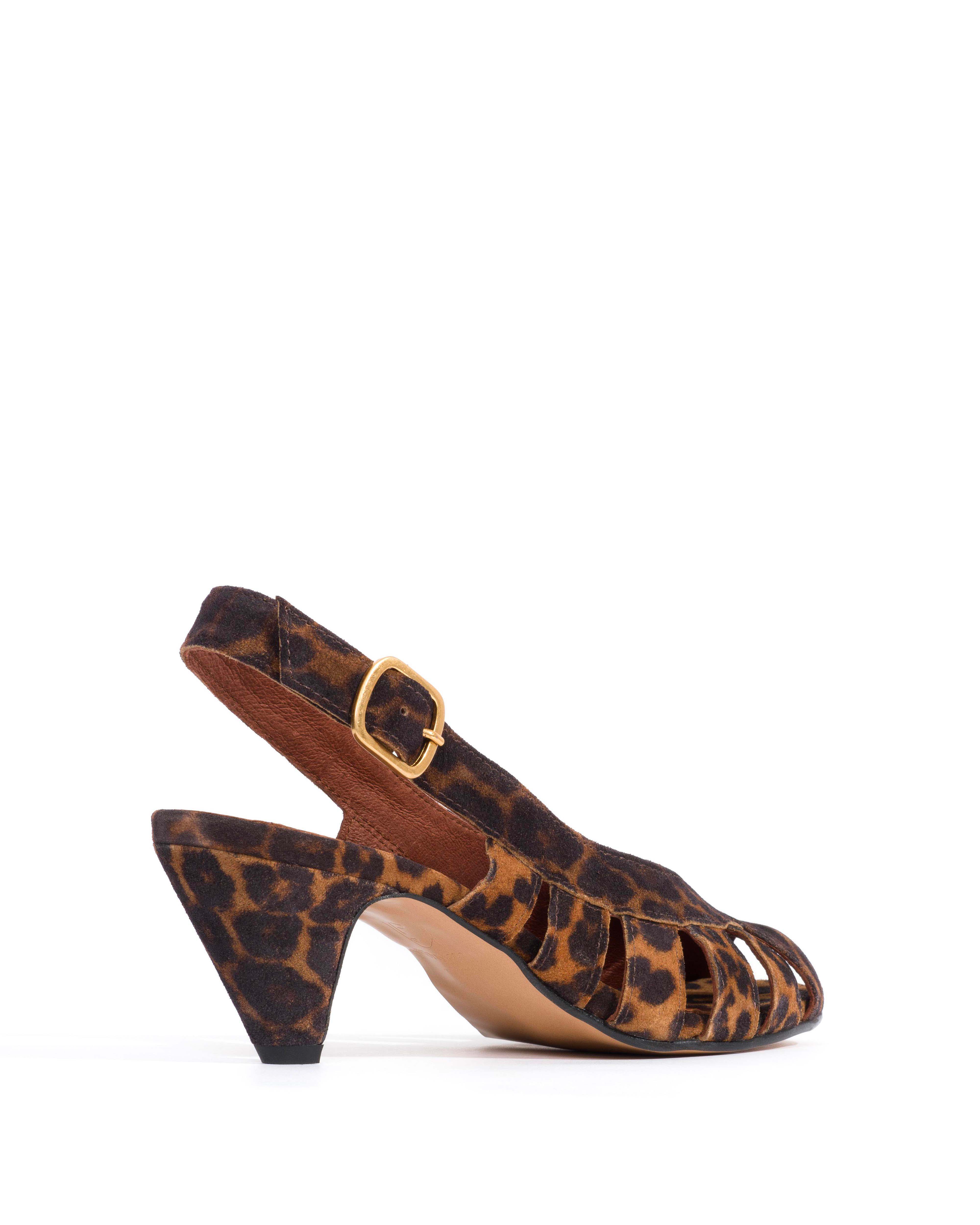 Sophie 50 stiletto Calf suede print Leopard - Image 3