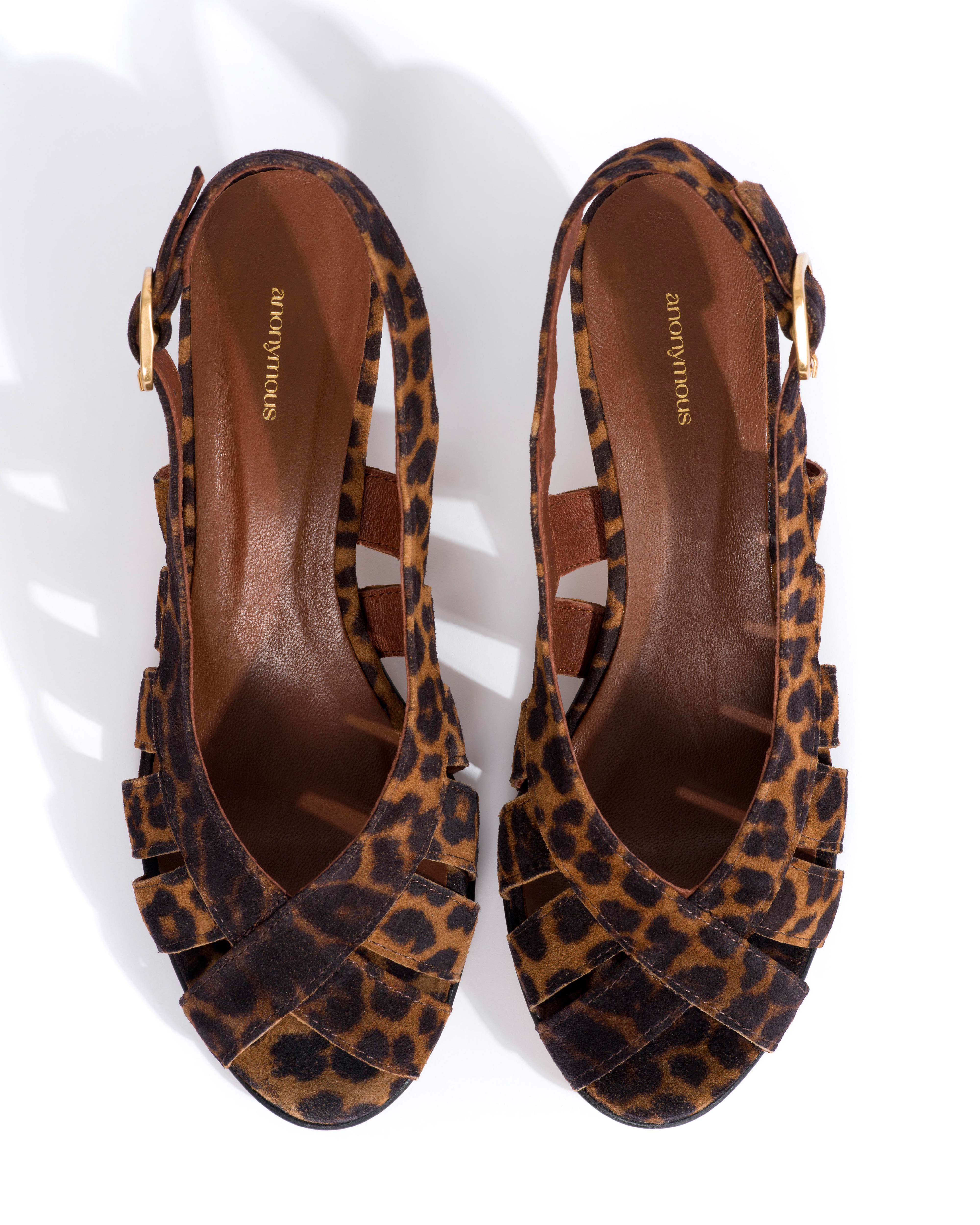 Sophie 50 stiletto Calf suede print Leopard - Image 4