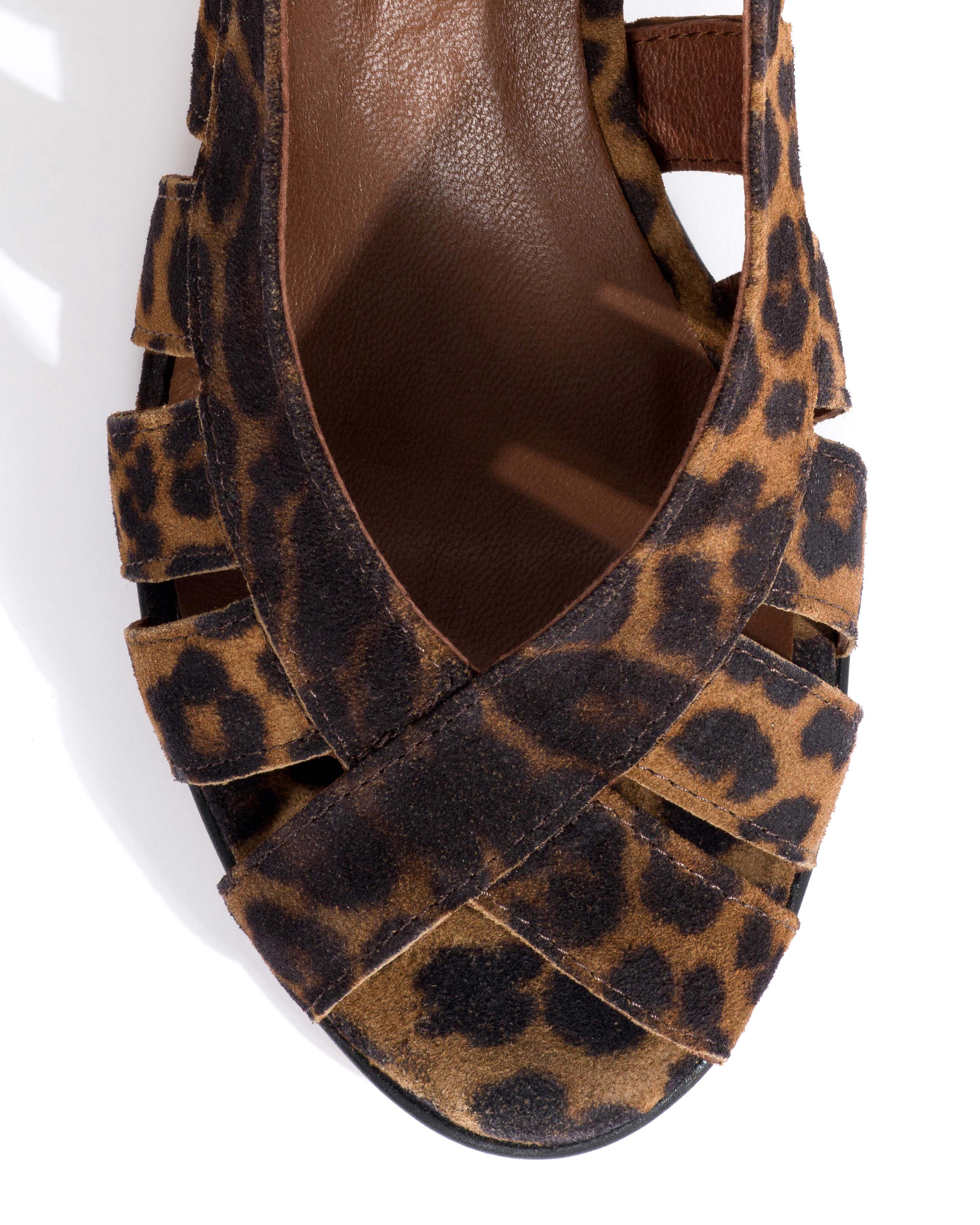 Sophie 50 stiletto Calf suede print Leopard - Image 5