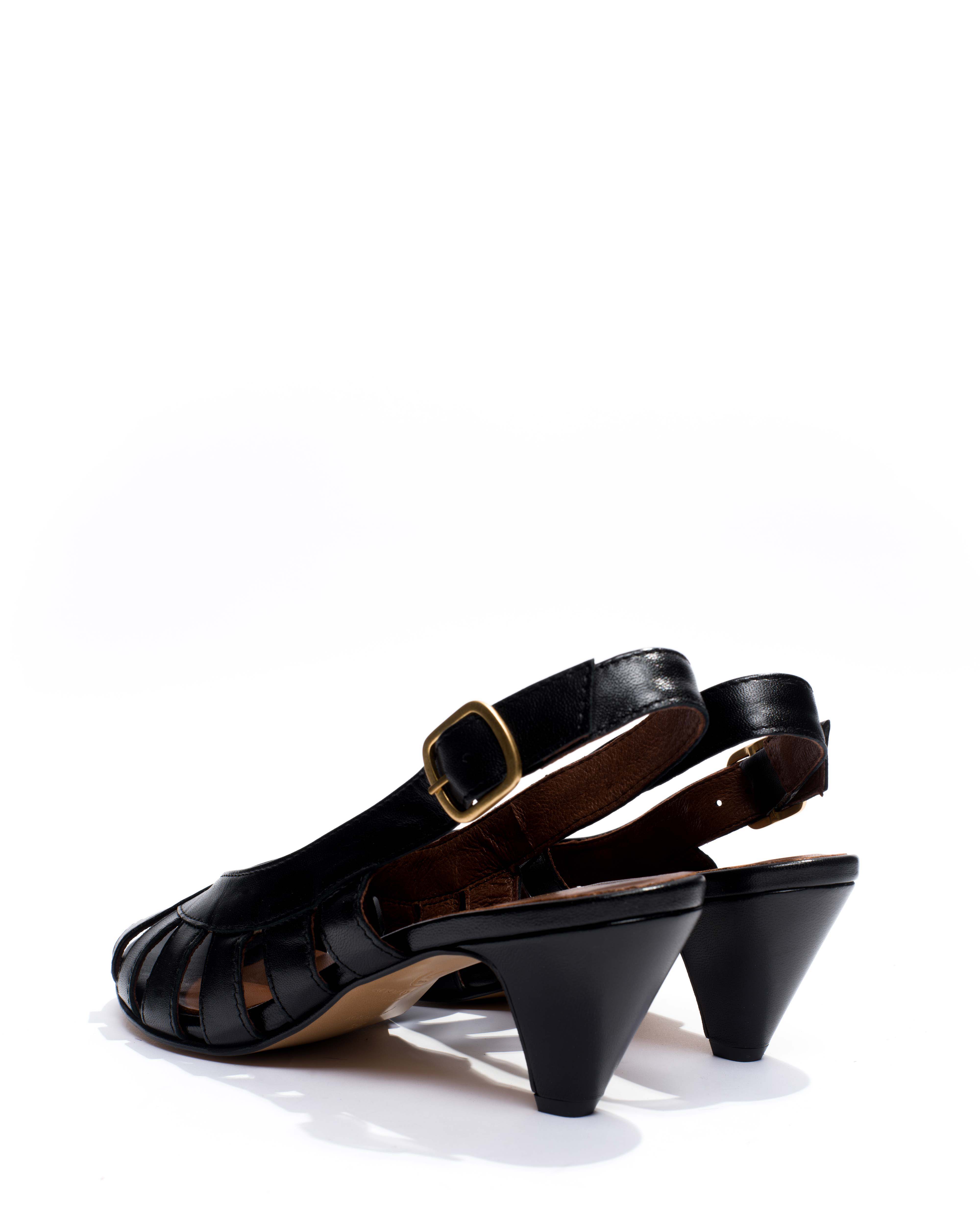 Sophie 50 stiletto Shiny lamb Black - Image 4