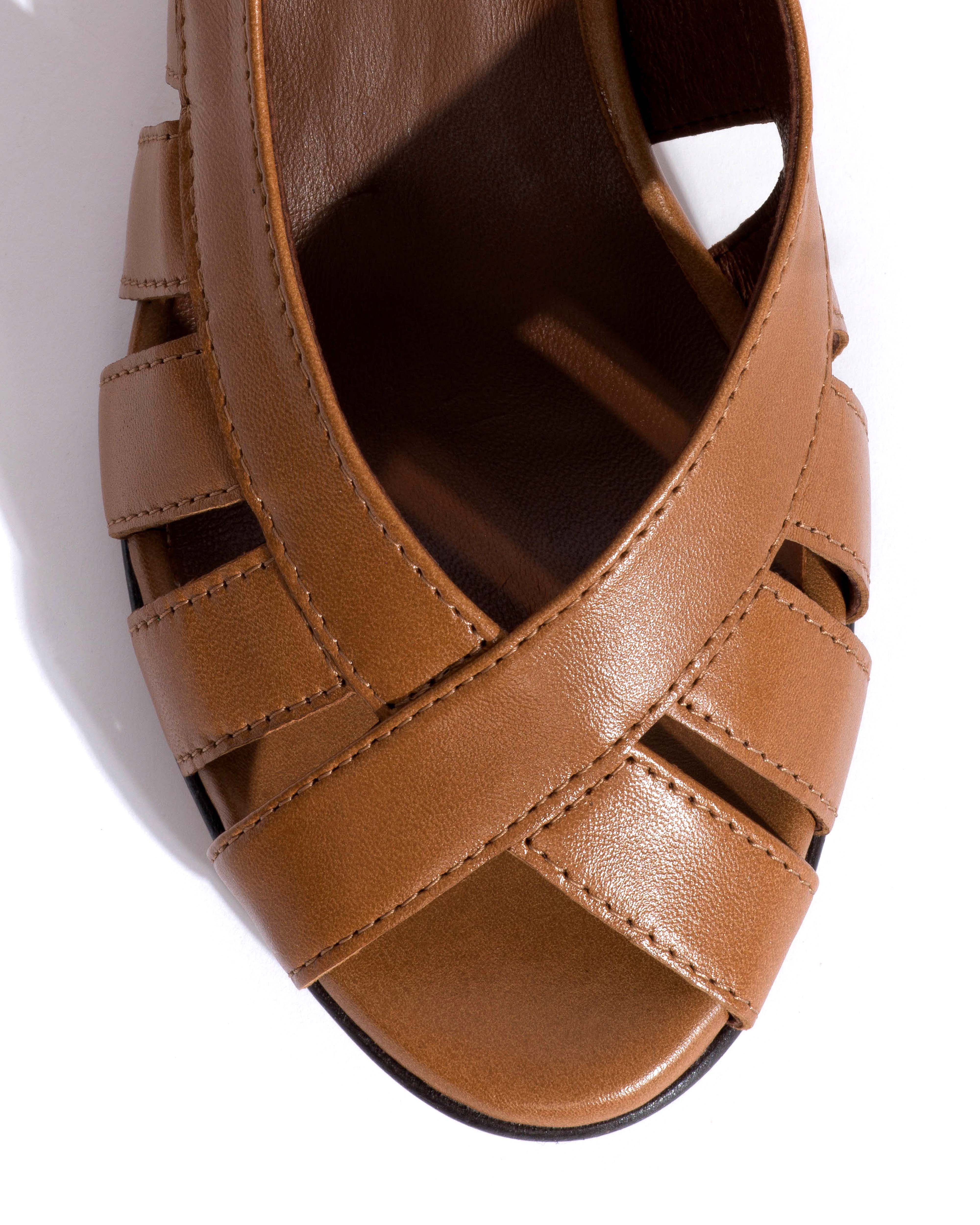 Sophie 50 stiletto Shiny lamb Caramel - Image 5