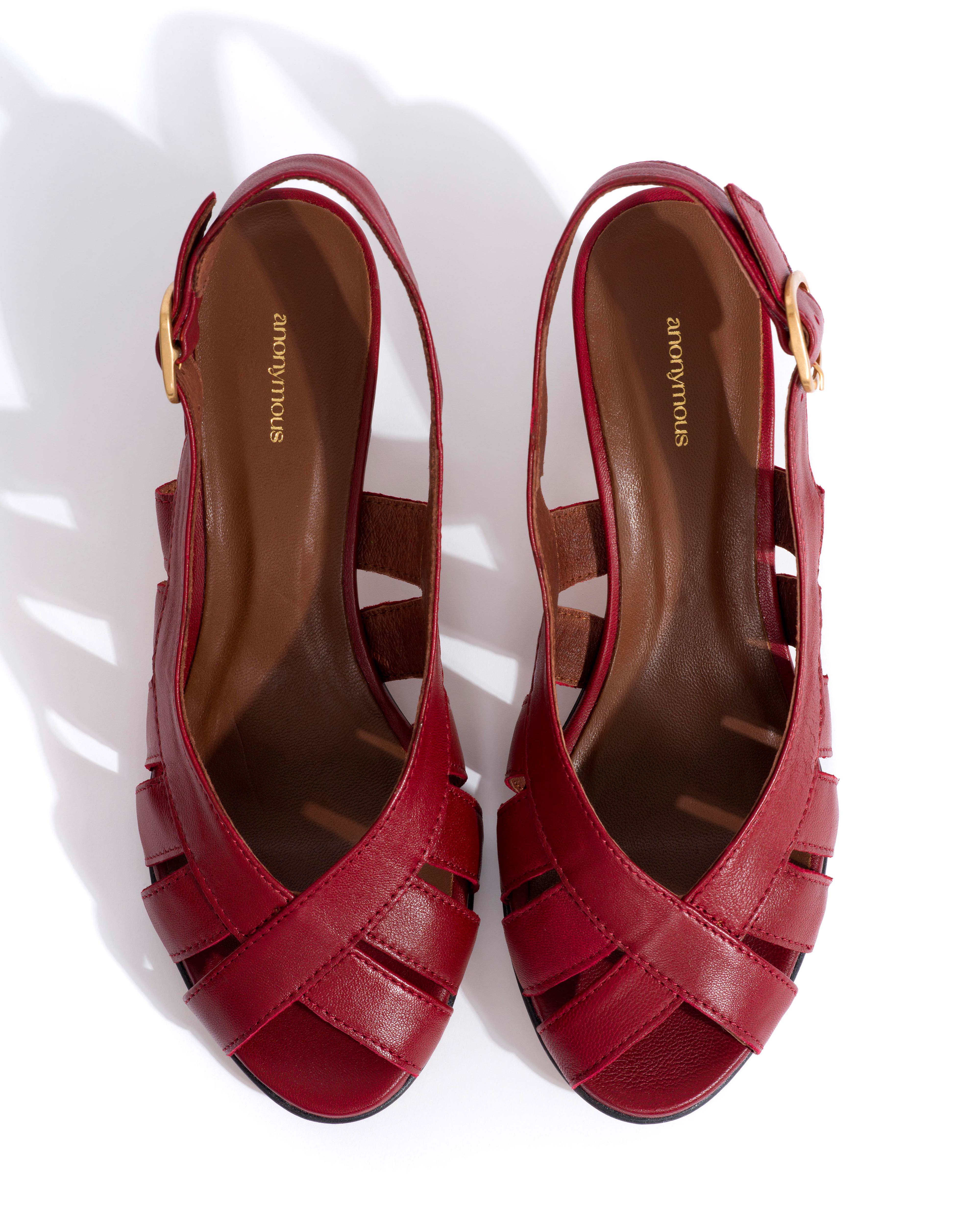 Sophie 50 stiletto Shiny lamb Pomegranate - Image 4
