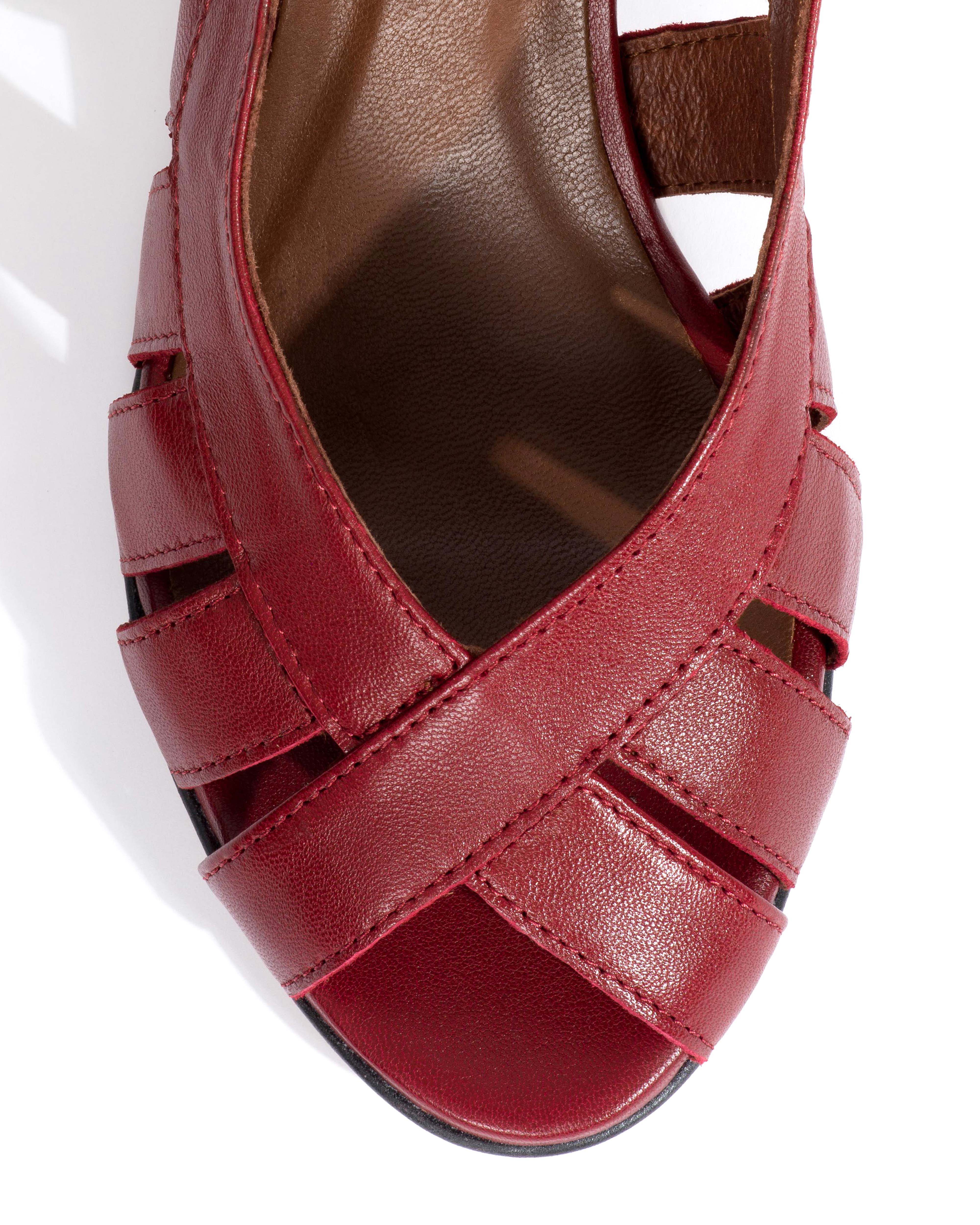 Sophie 50 stiletto Shiny lamb Pomegranate - Image 5