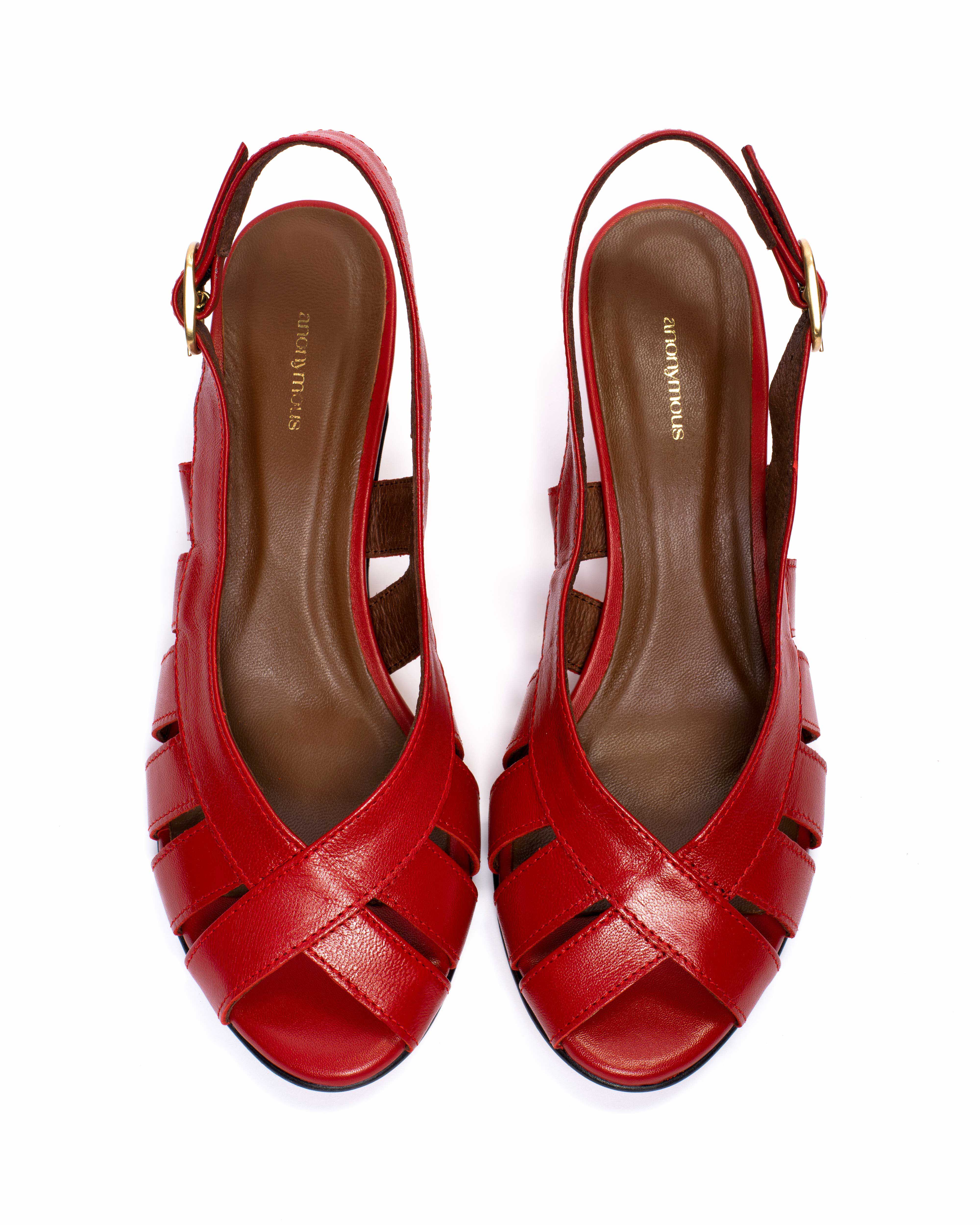 Sophie 50 stiletto Shiny lamb Ruby red - Image 3