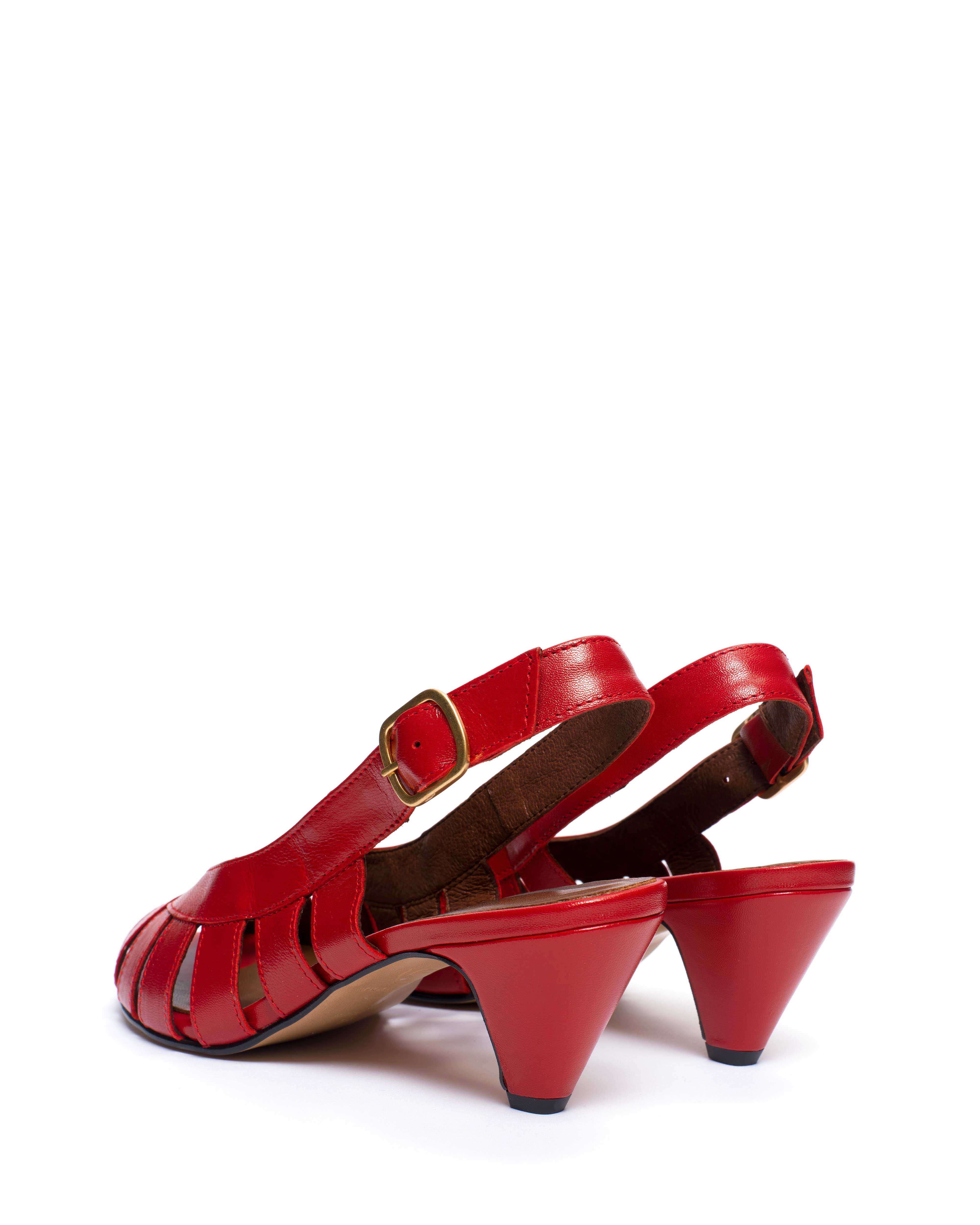 Sophie 50 stiletto Shiny lamb Ruby red - Image 4