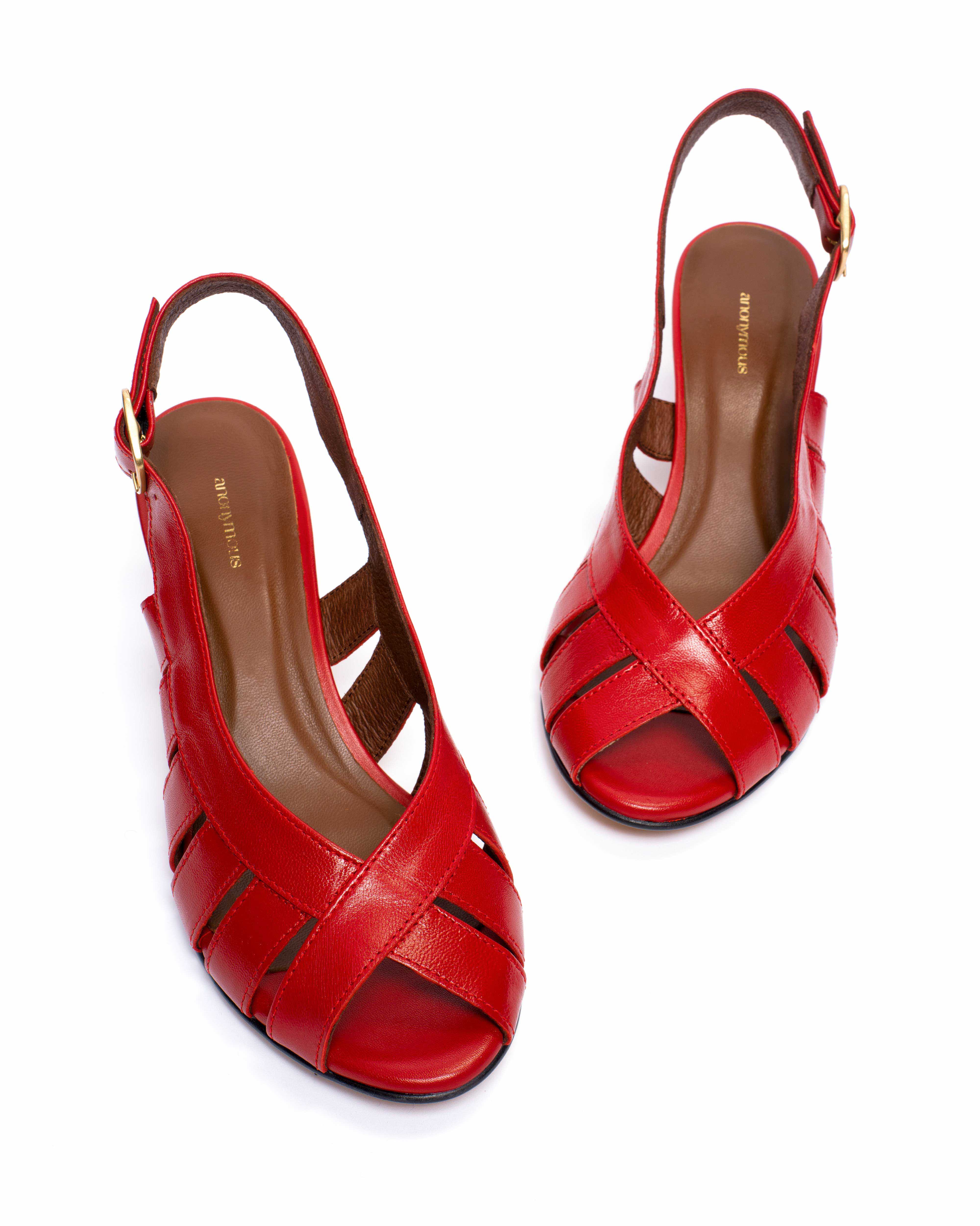 Sophie 50 stiletto Shiny lamb Ruby red - Image 5