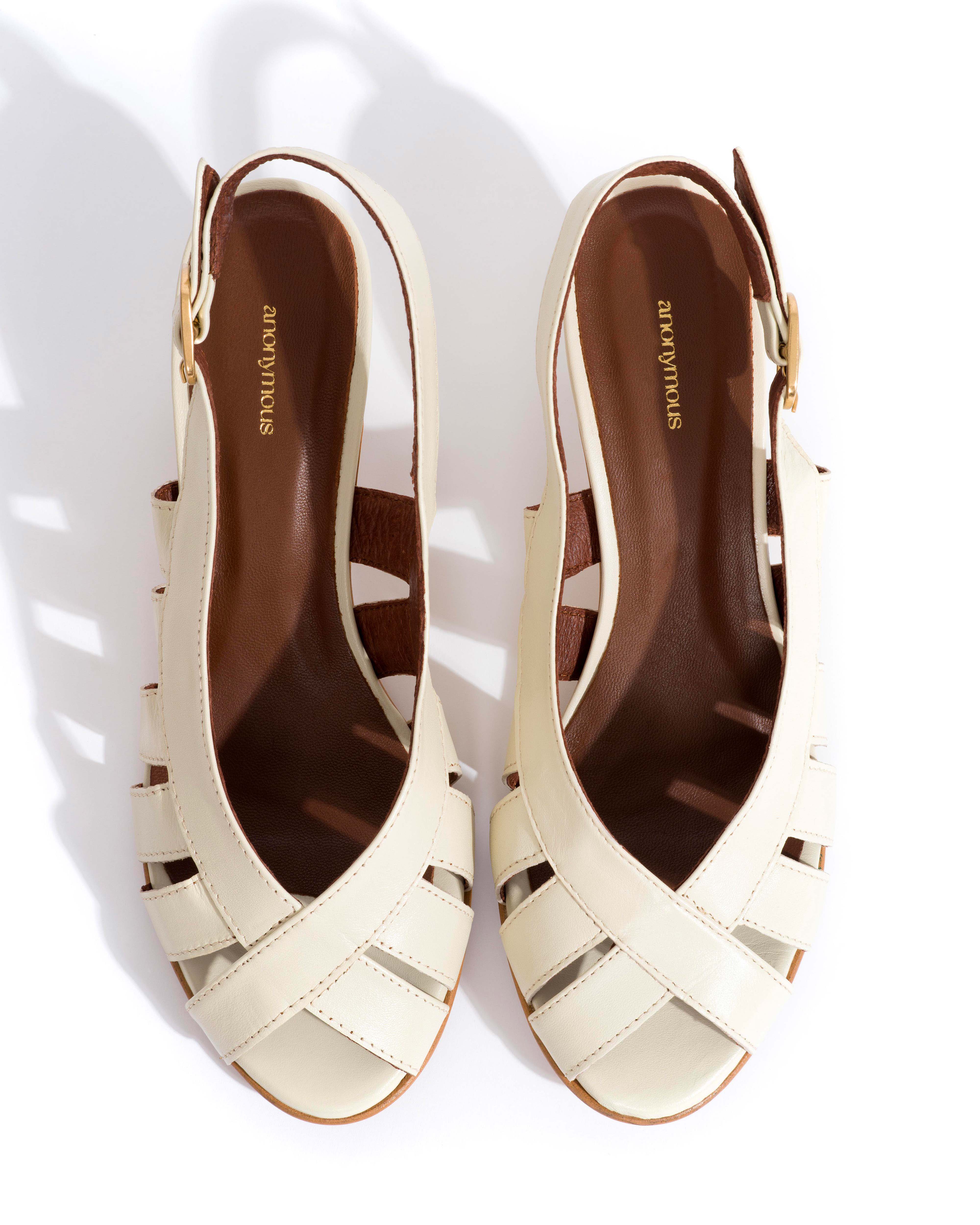 Sophie 50 stiletto Shiny lamb White sand - Image 4