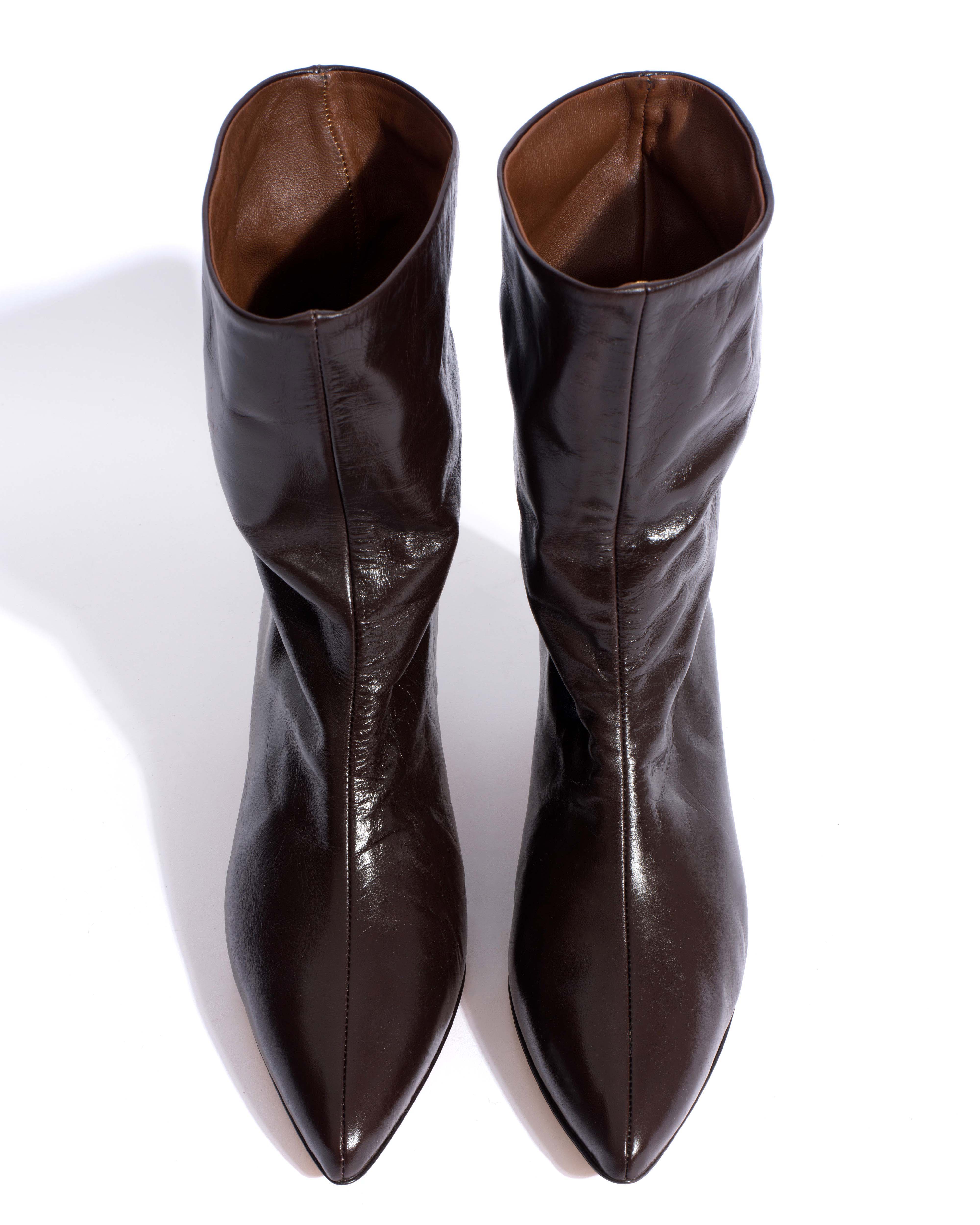 Sweeney 40 stiletto Crinkled soft calf Espresso brown - Image 5