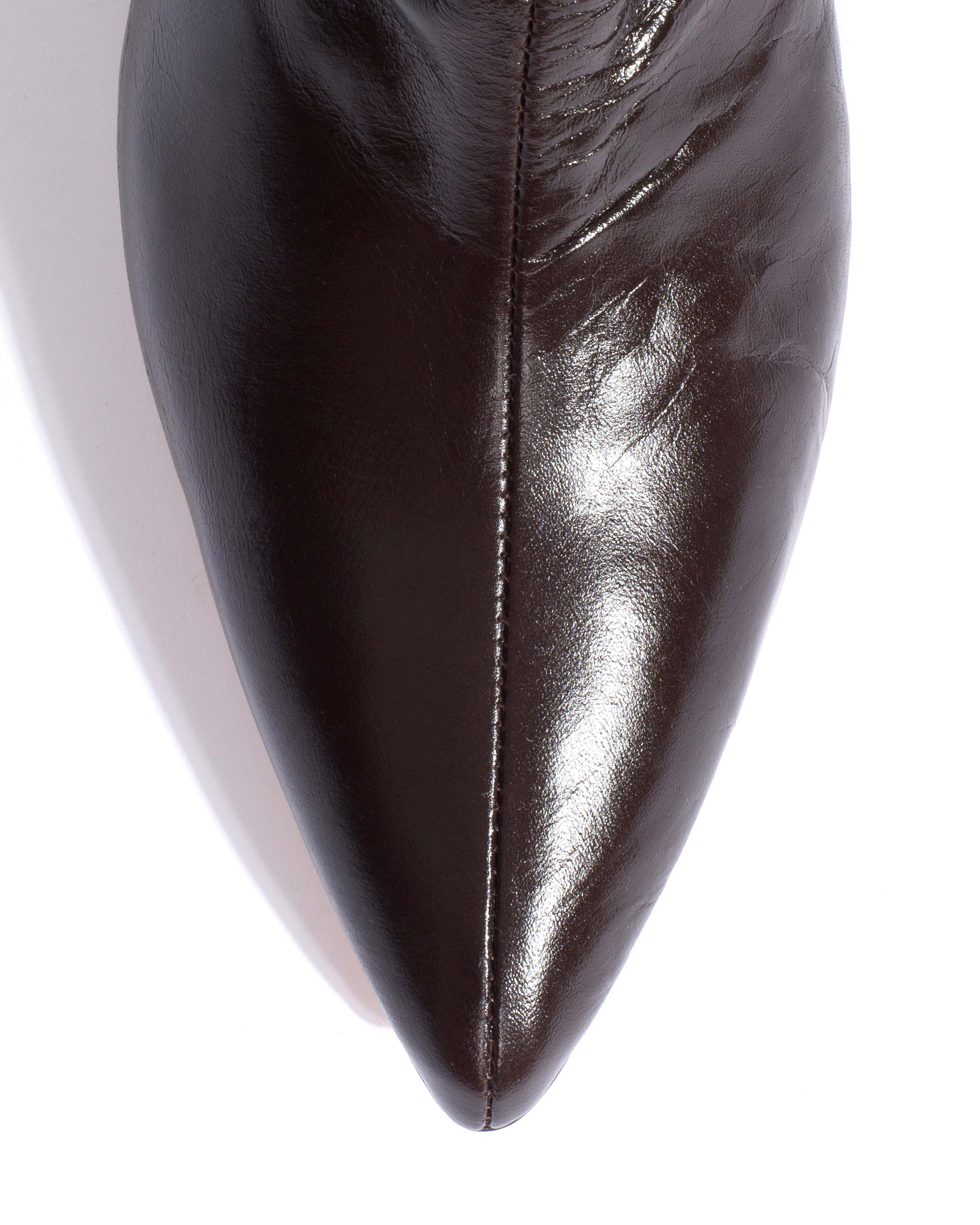 Sweeney 40 stiletto Crinkled soft calf Espresso brown - Image 6