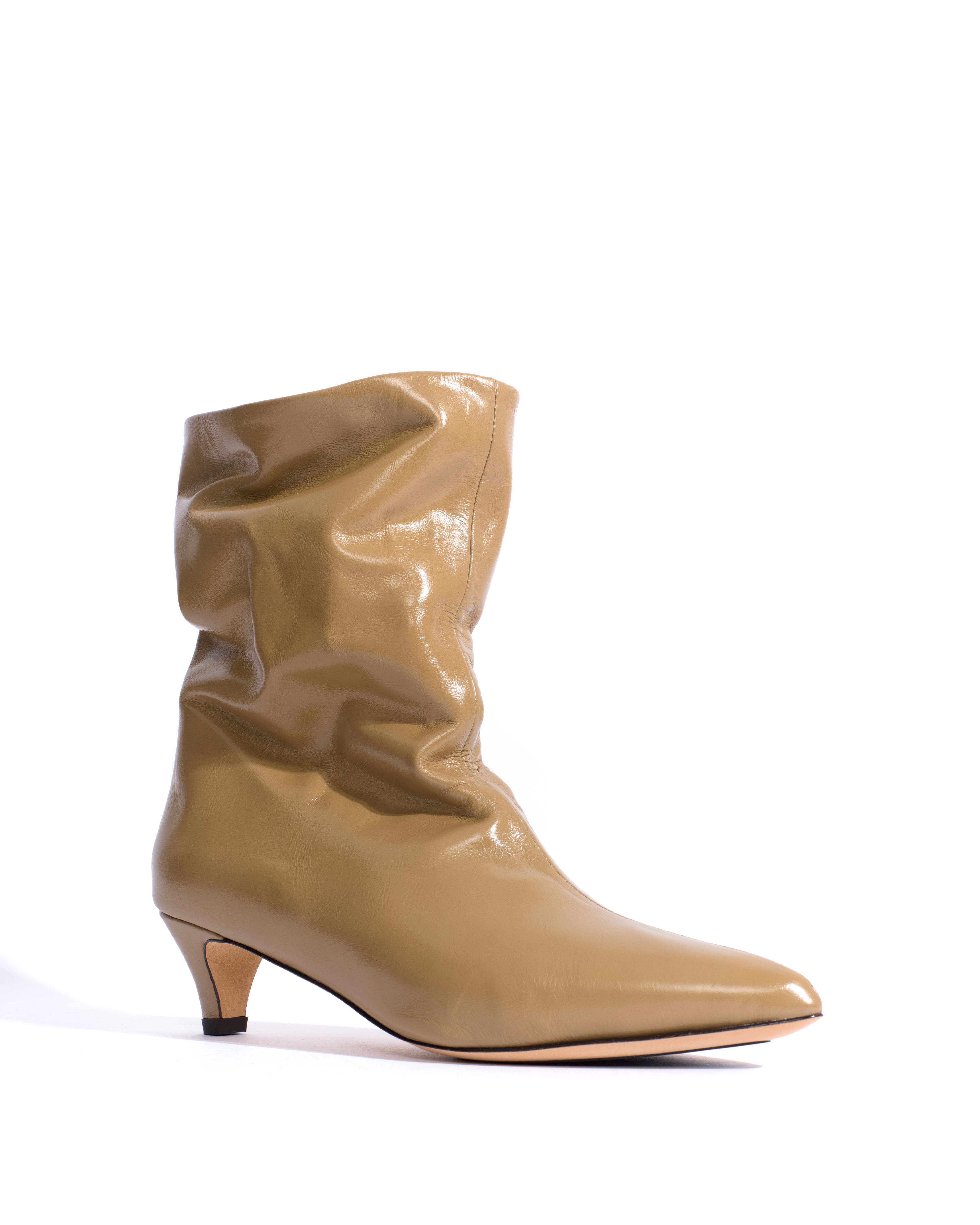 Sweeney 40 stiletto Crinkled soft calf Mushroom - Image 2