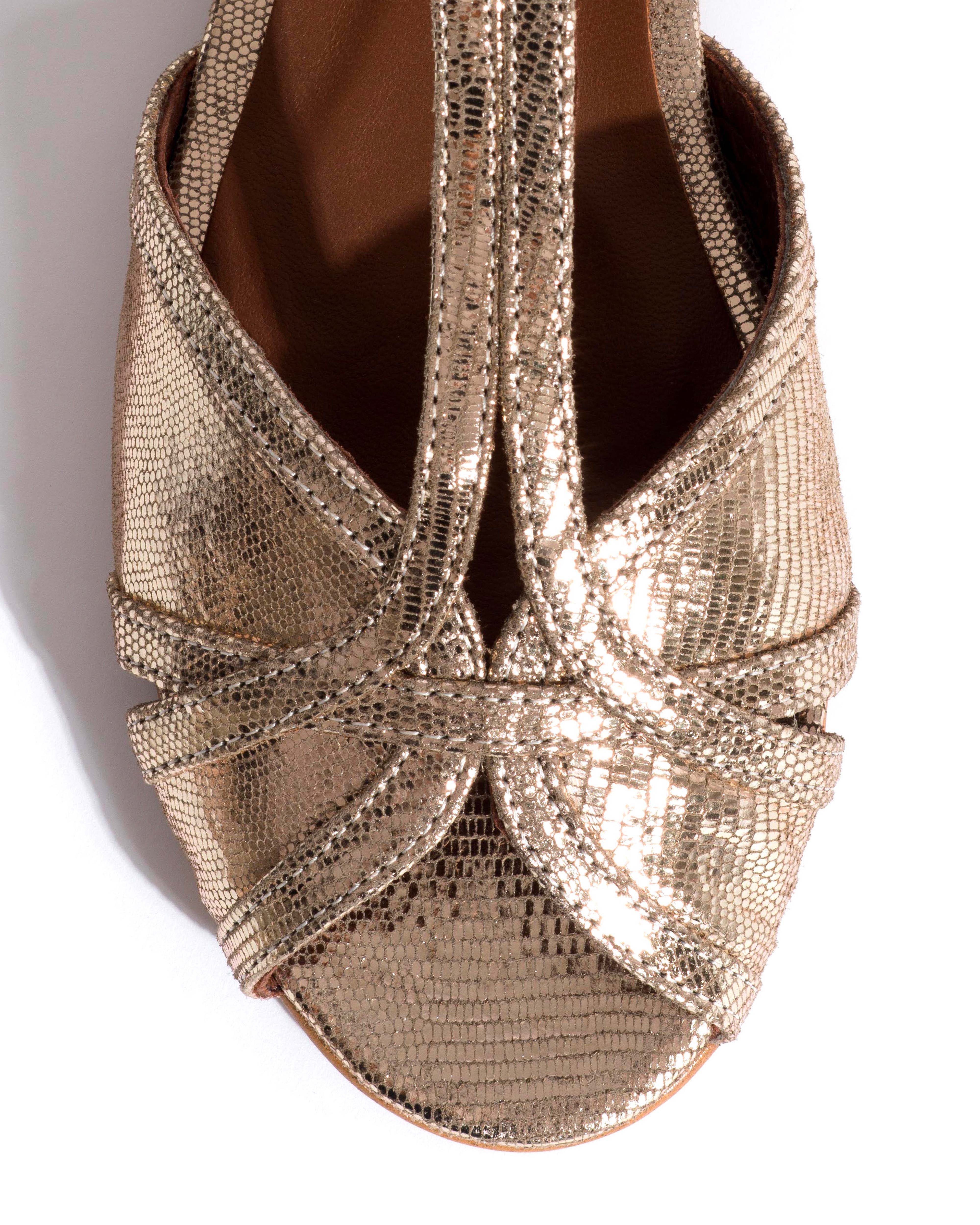 Therese 20 Lizard metallic goat Vintage champagne - Image 5
