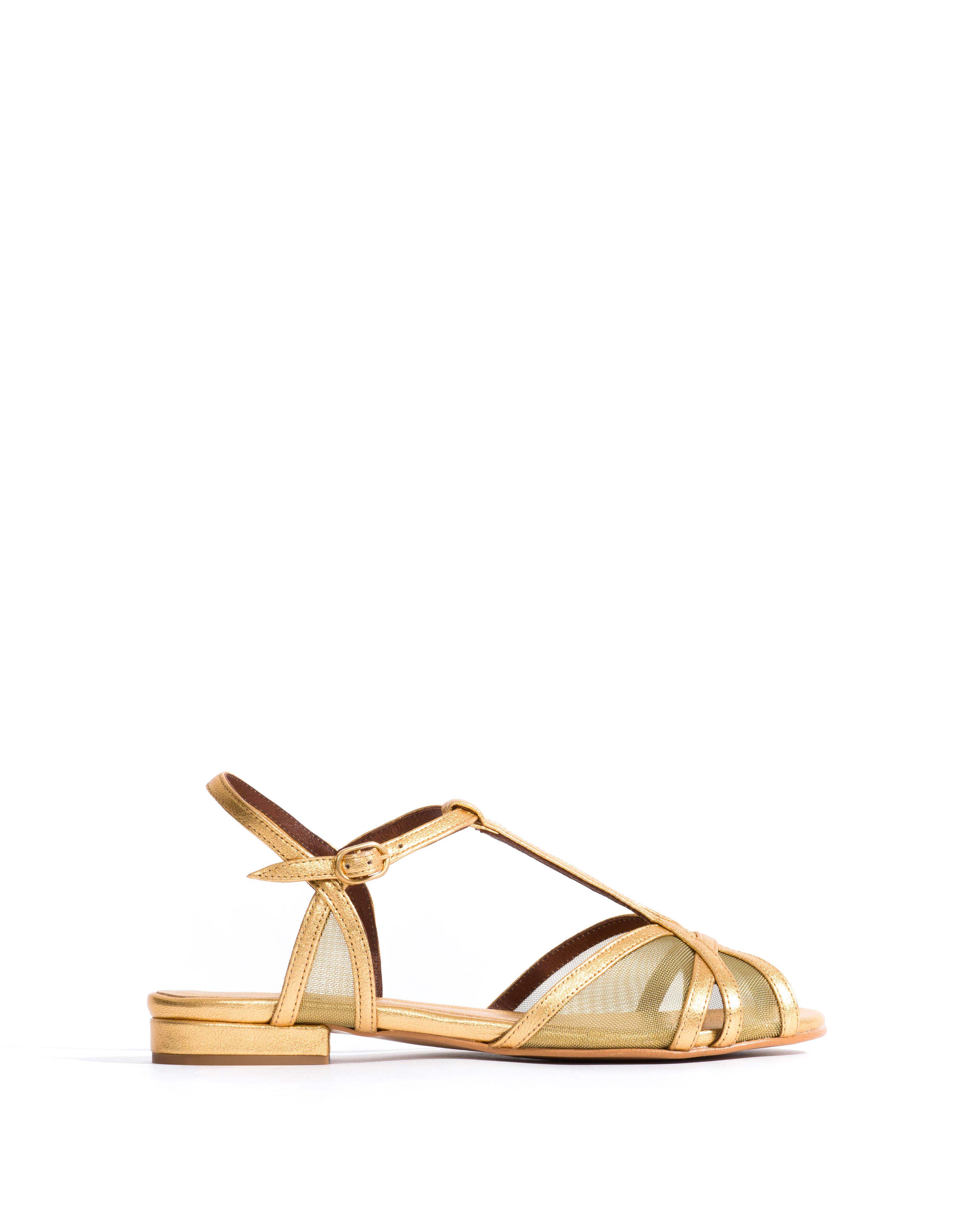 Therese 20 mesh Metallic goat & mesh Gold
