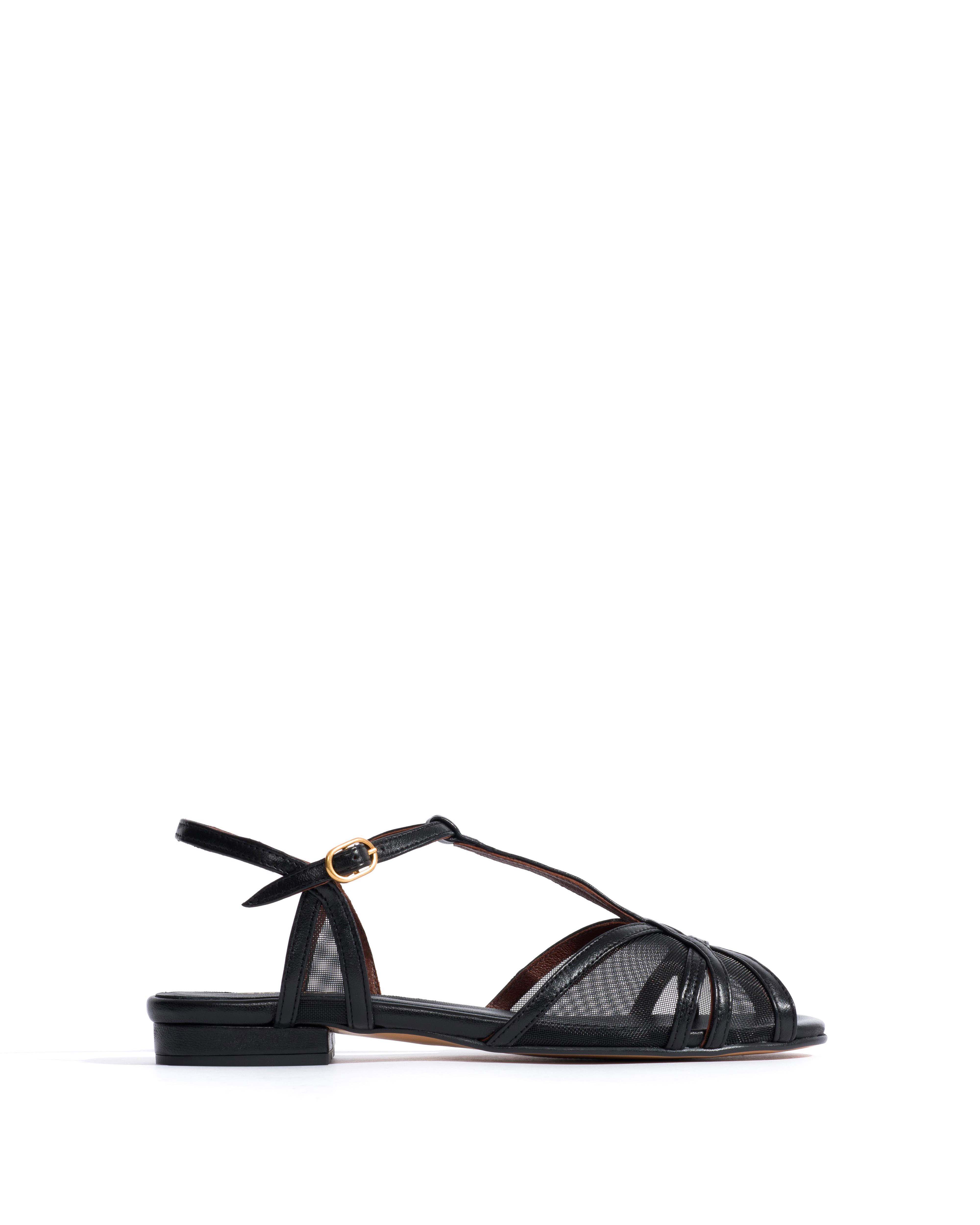 Therese 20 mesh Shiny lamb & mesh Black