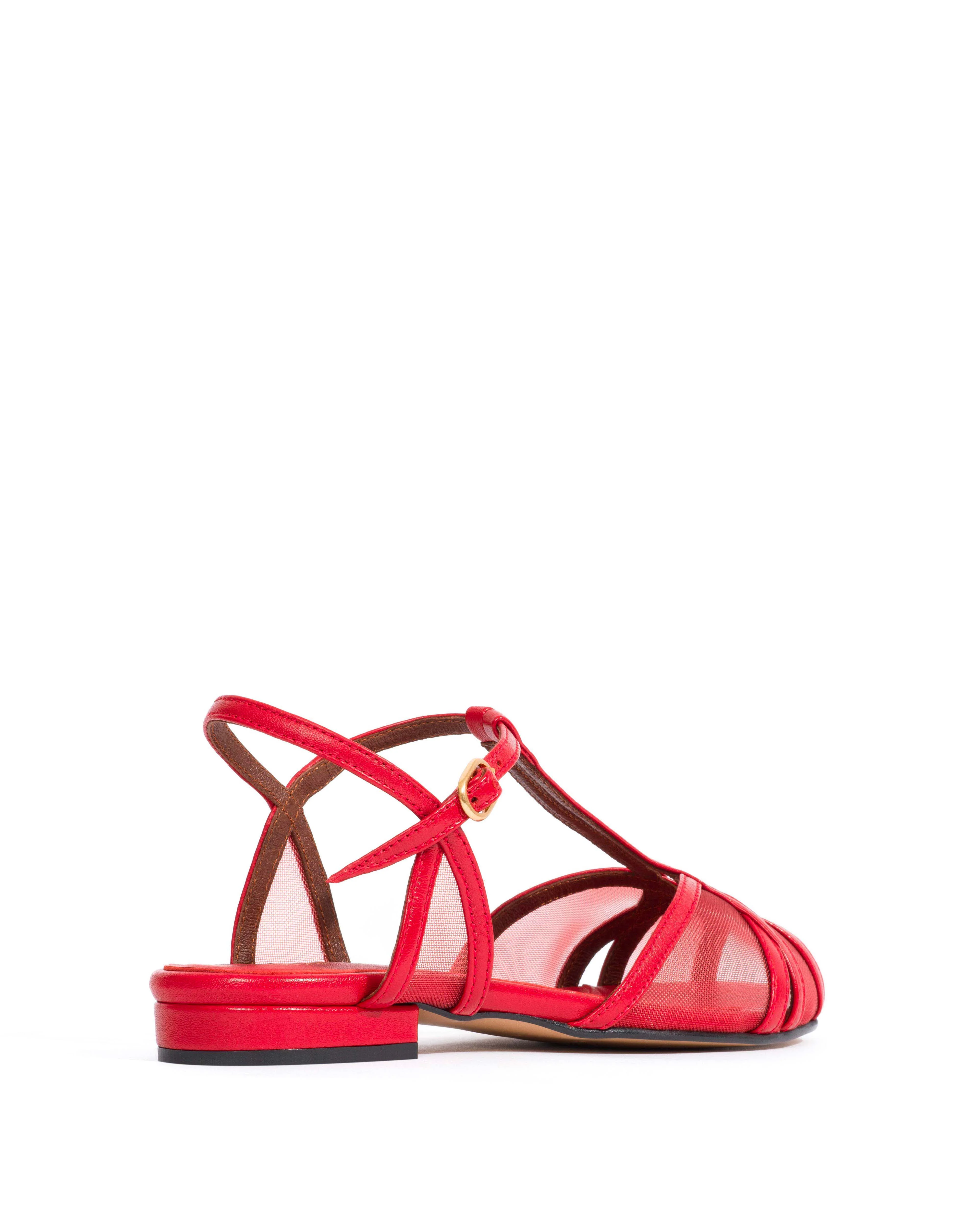Therese 20 mesh Shiny lamb & mesh Ruby red - Image 3