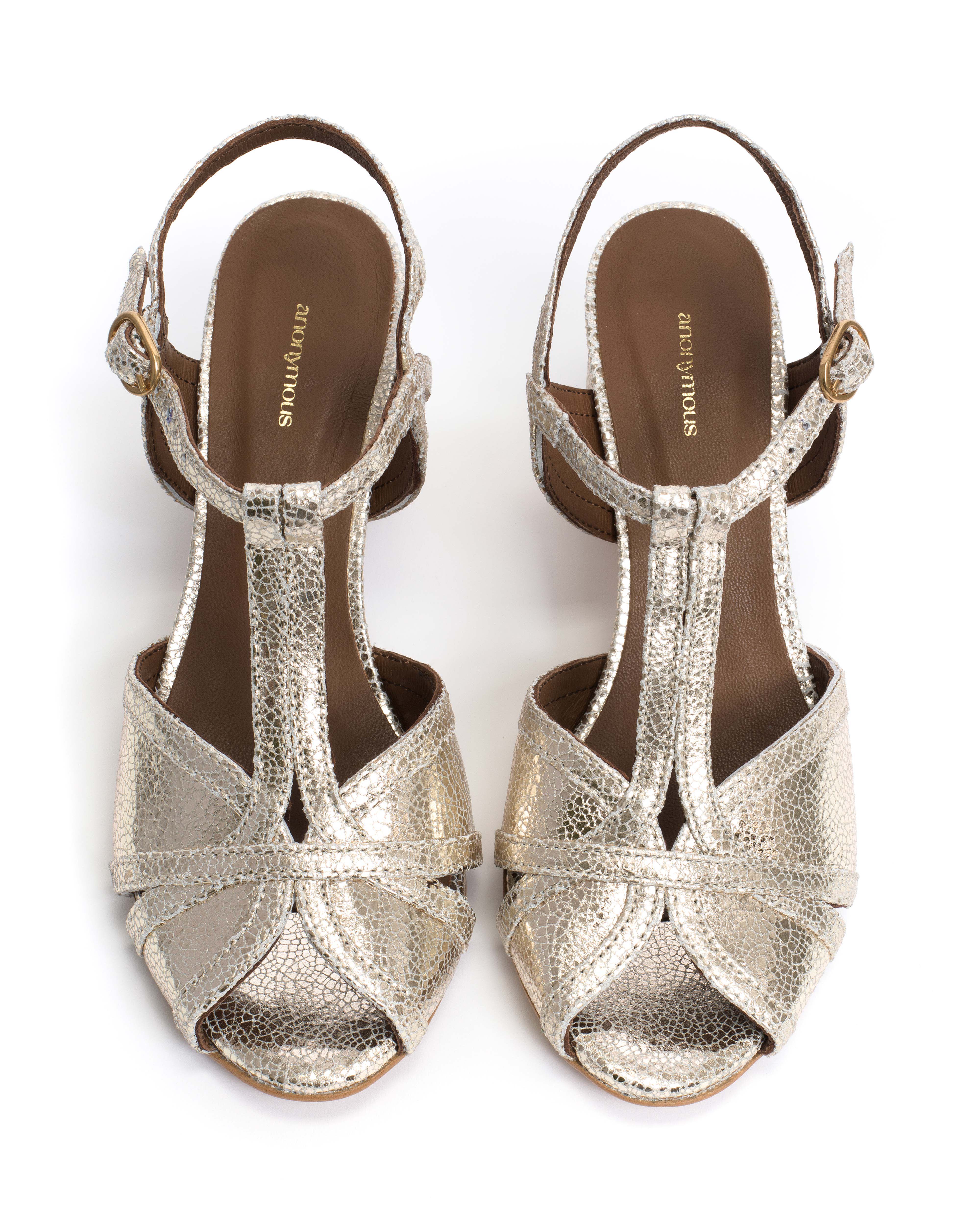 Therese 55 Crackled metallic goat Champagne - Image 3