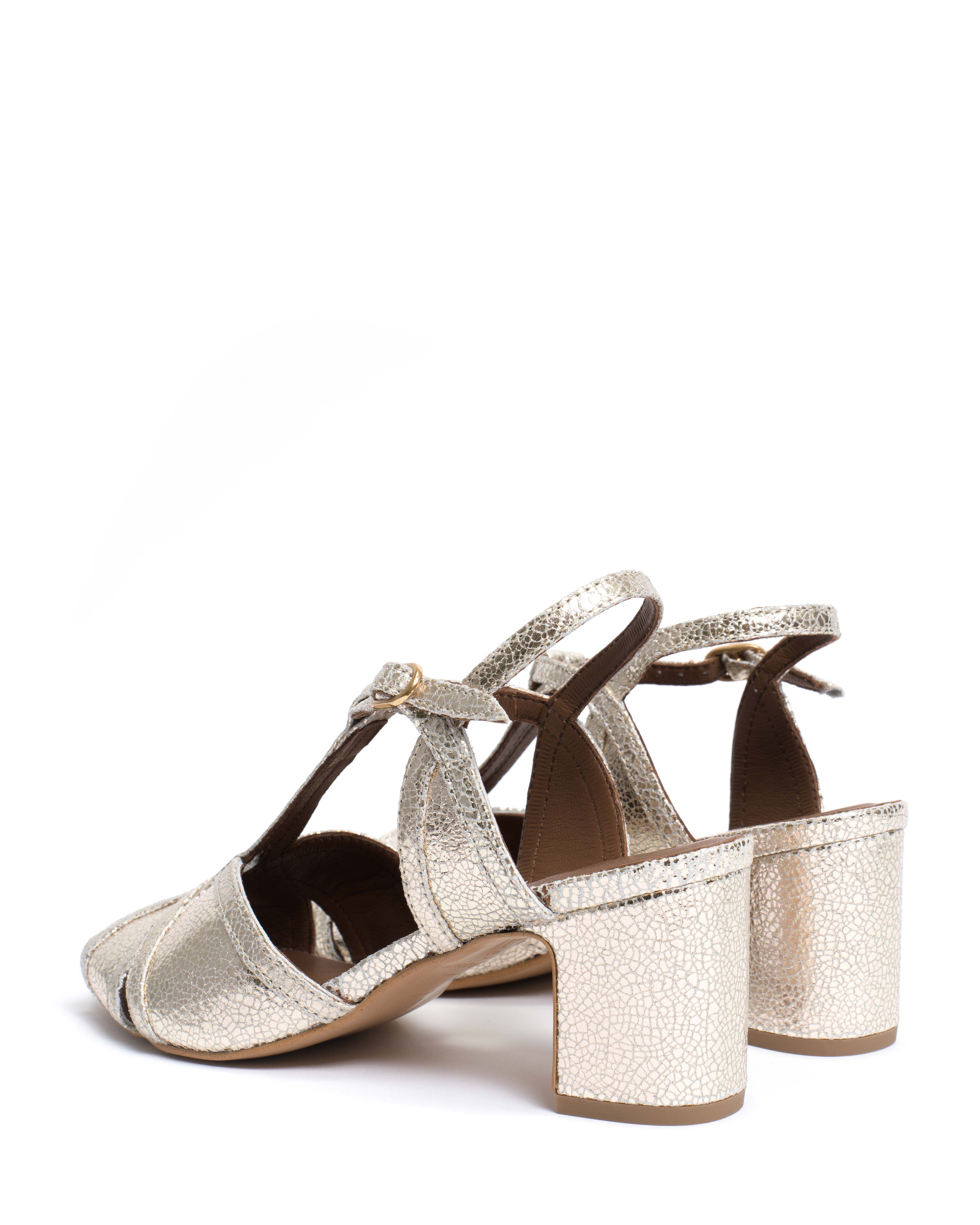Therese 55 Crackled metallic goat Champagne - Image 4