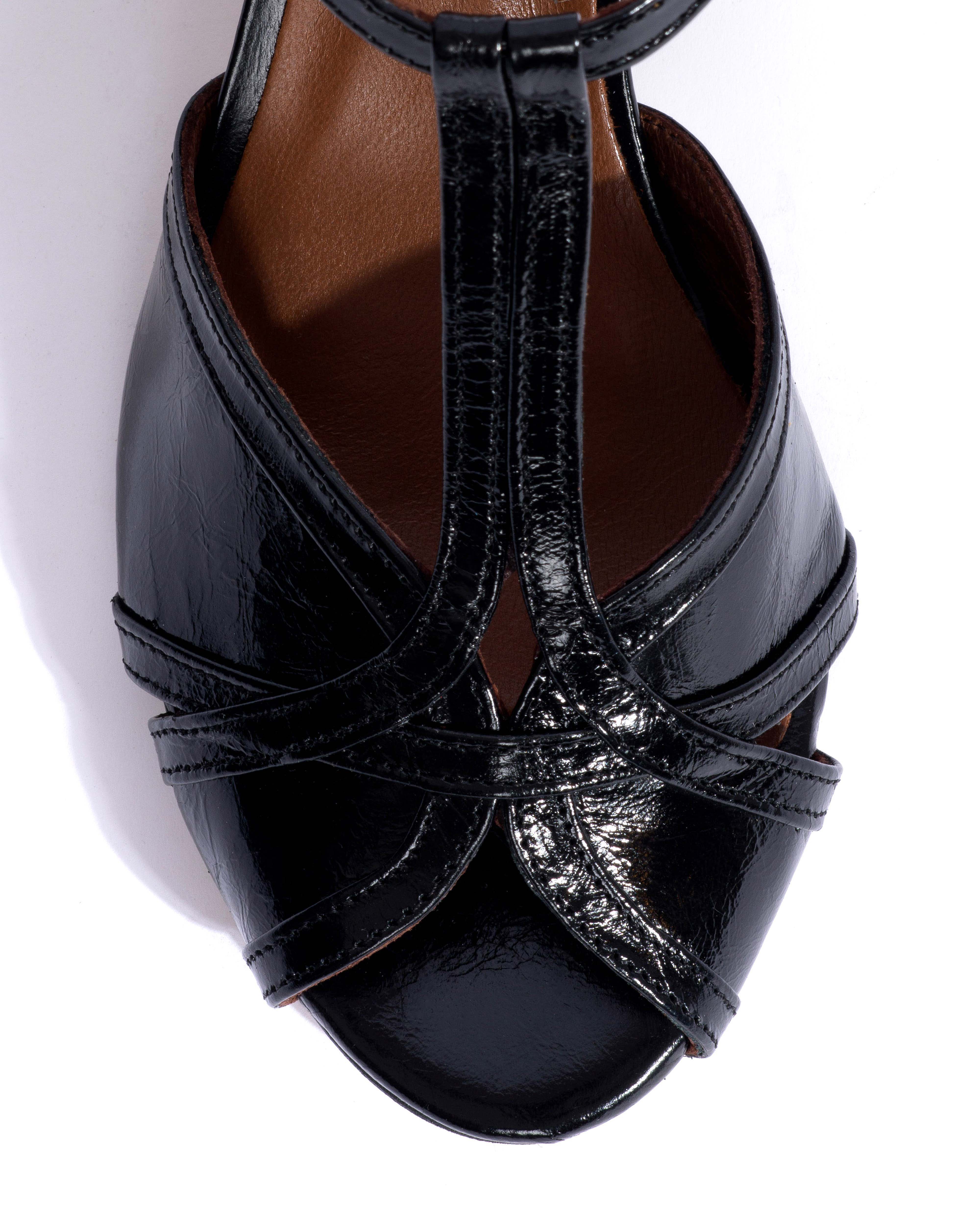 Therese 55 Crinkled polished goat Black - Image 5
