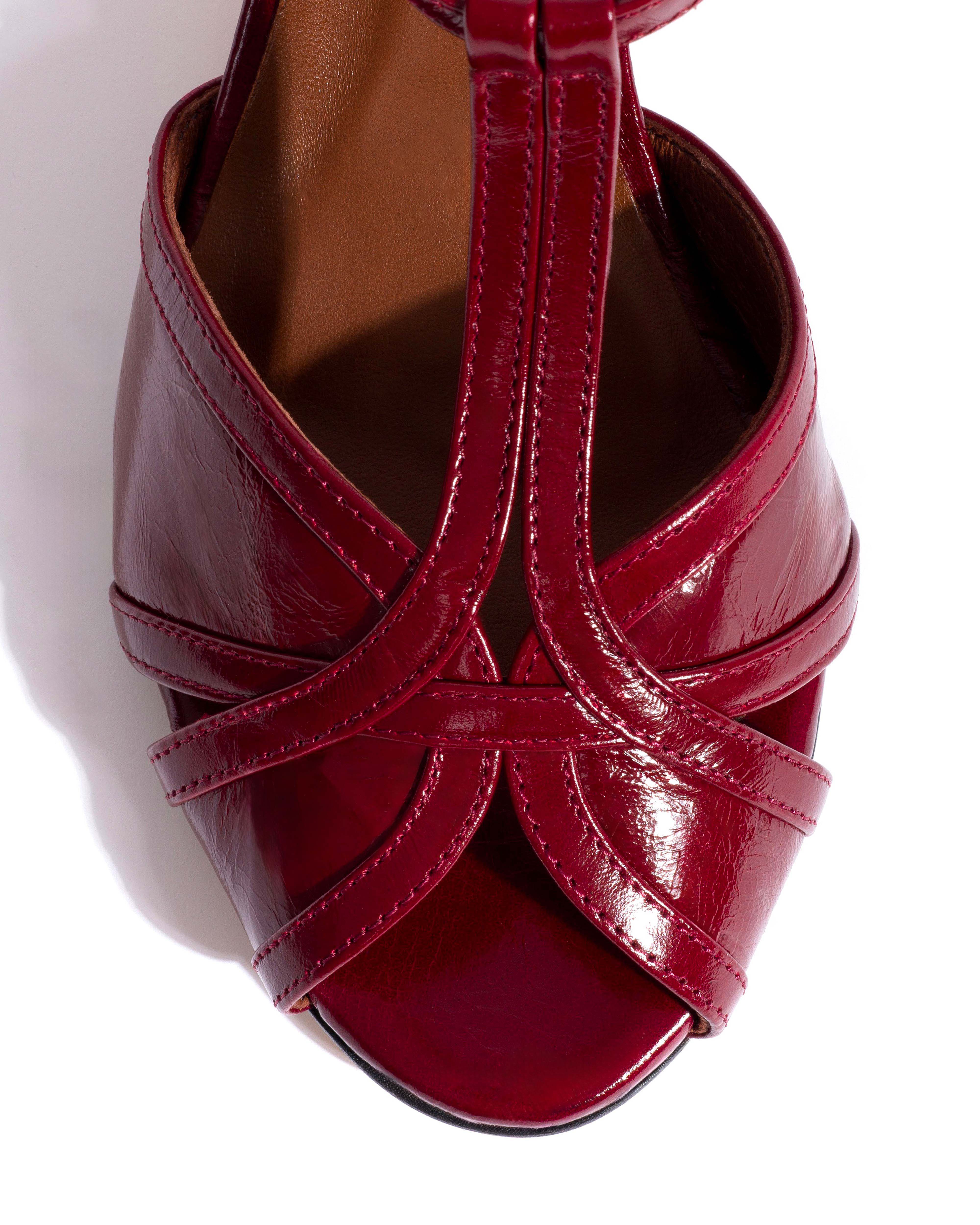 Therese 55 Crinkled polished goat Pomegranate - Image 5