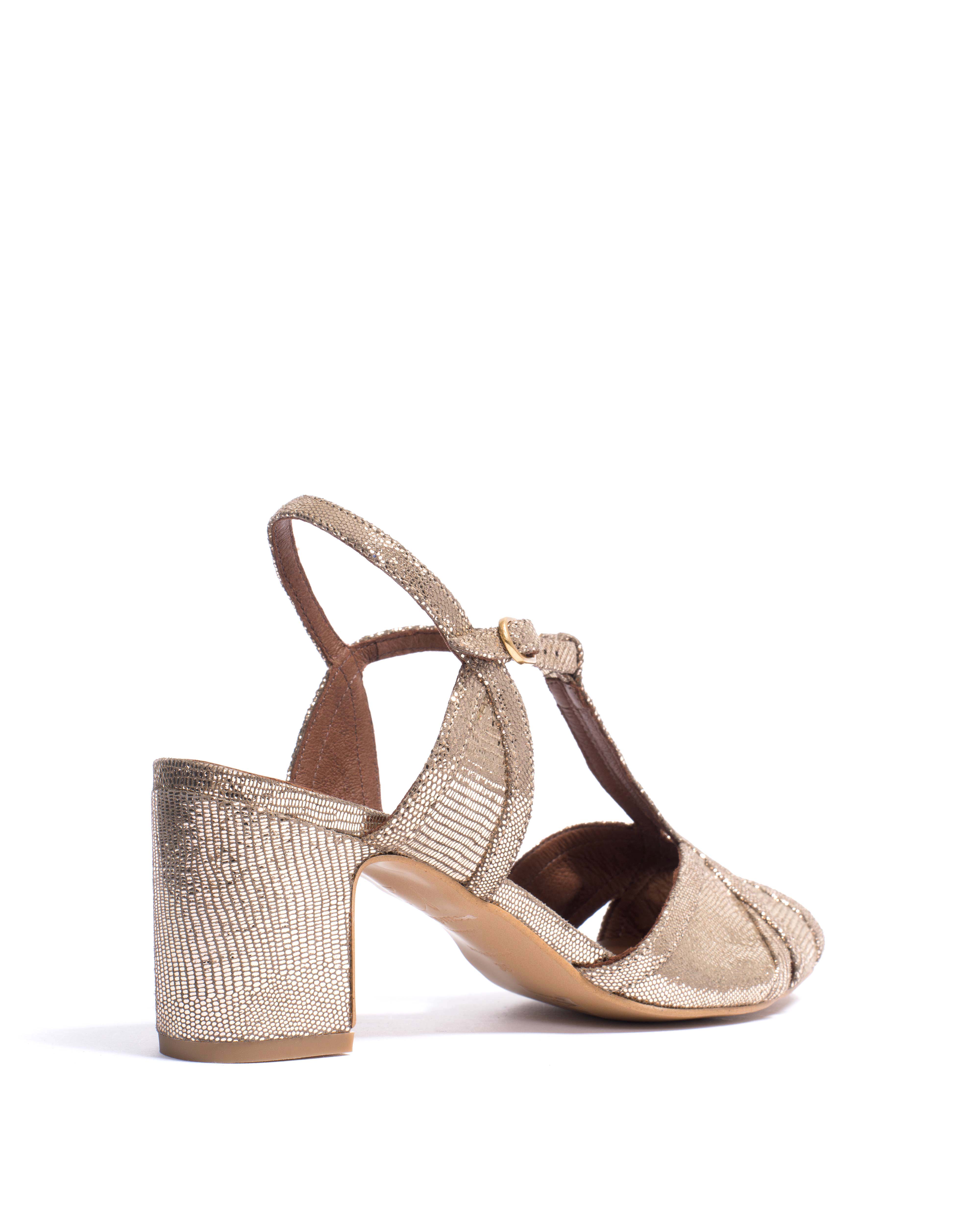 Therese 55 Lizard metallic goat Vintage champagne - Image 3