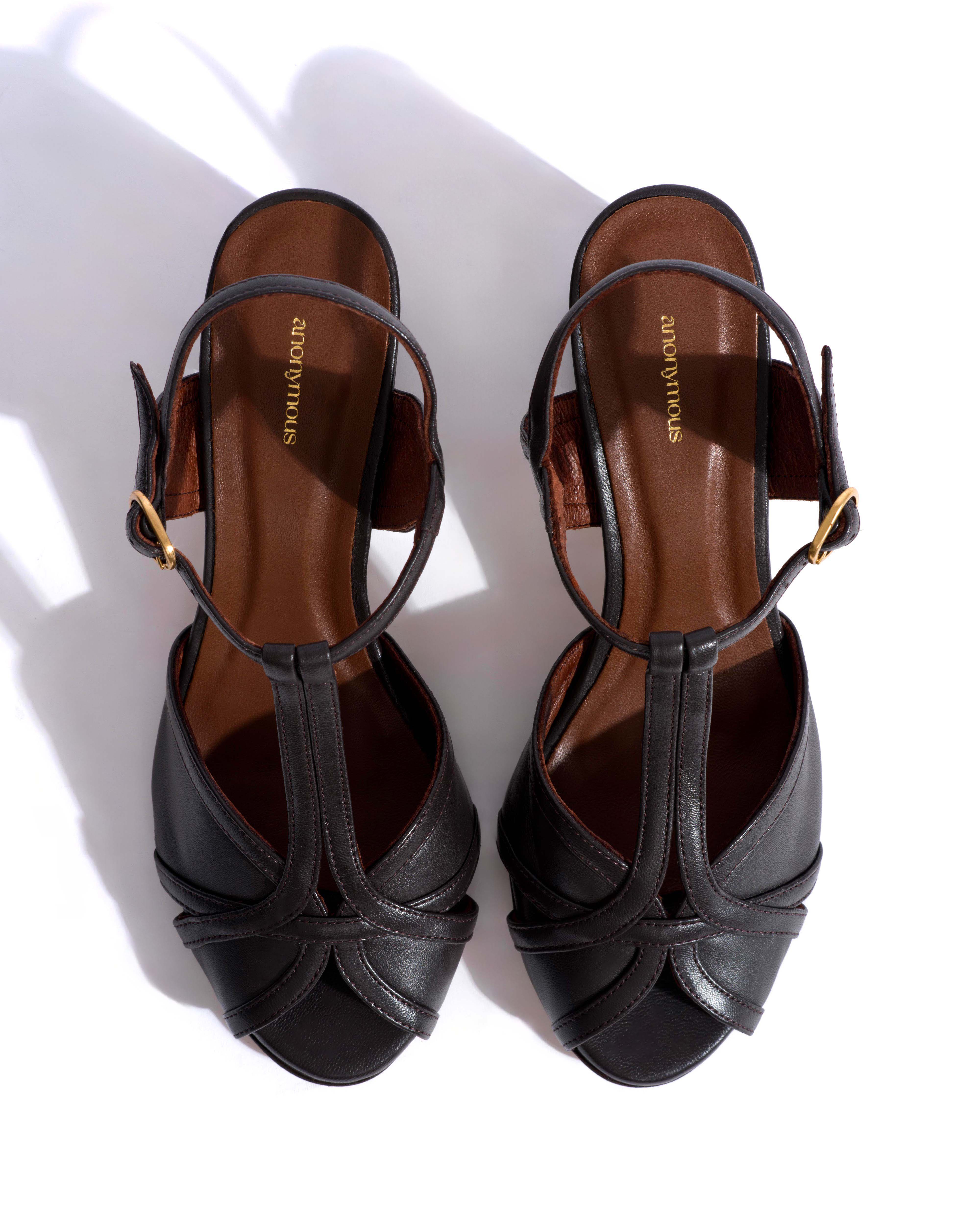 Therese 55 Shiny lamb Espresso brown - Image 4