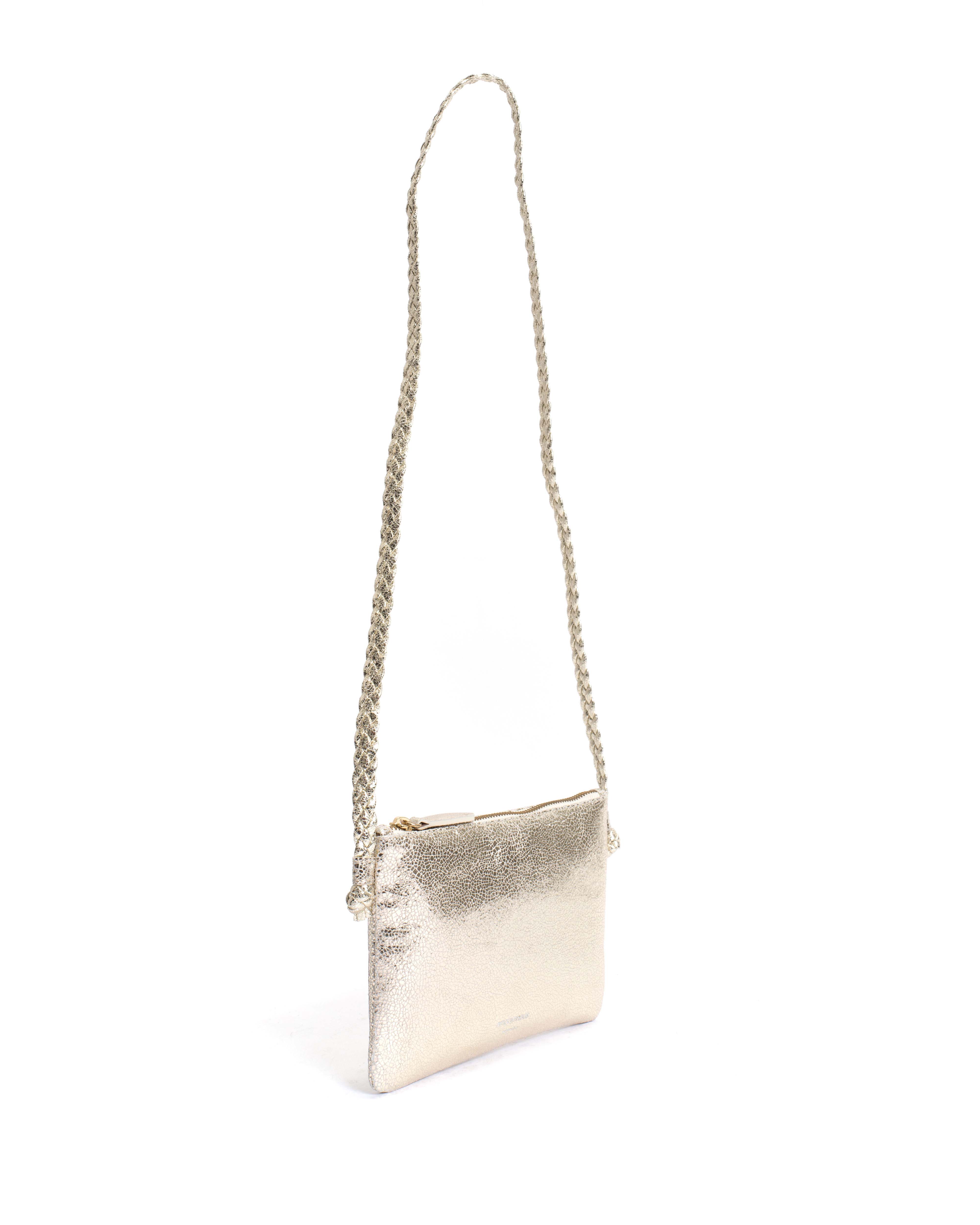 Thinna clutch Crackled metallic goat Champagne - Image 5
