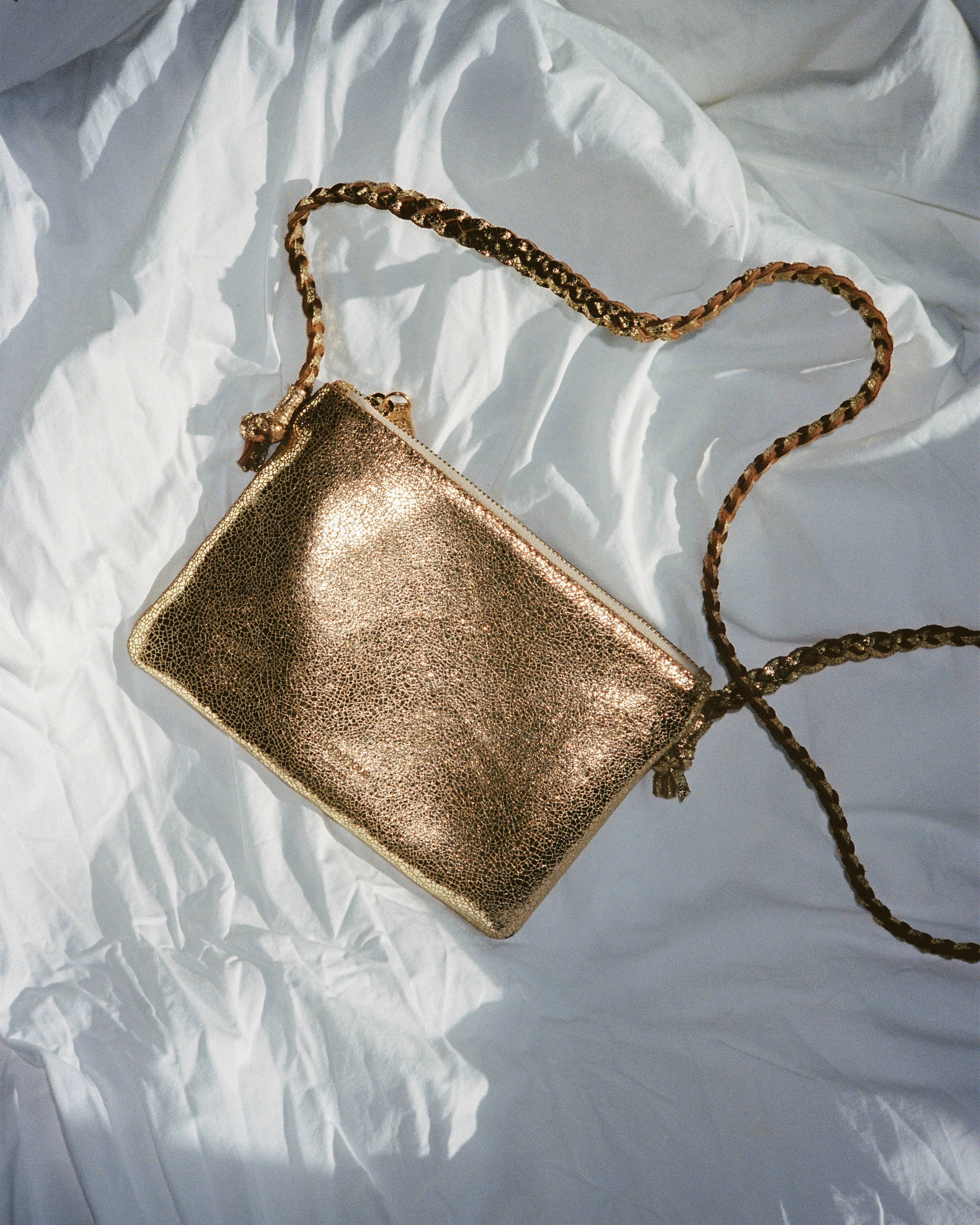 Thinna clutch Crackled metallic goat Gold - Image 3